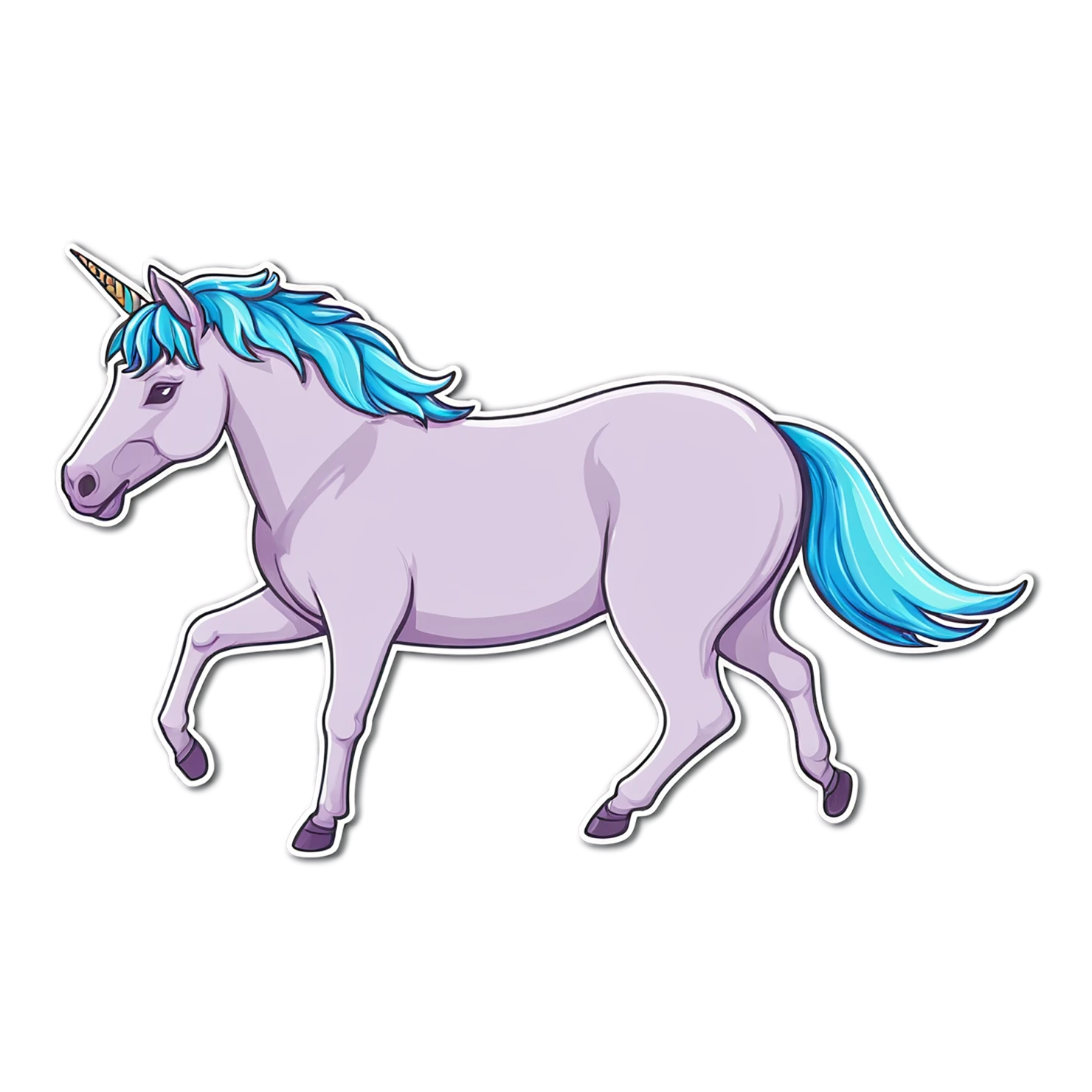 Unicorn cute sticker isolated on transparent background #23177
