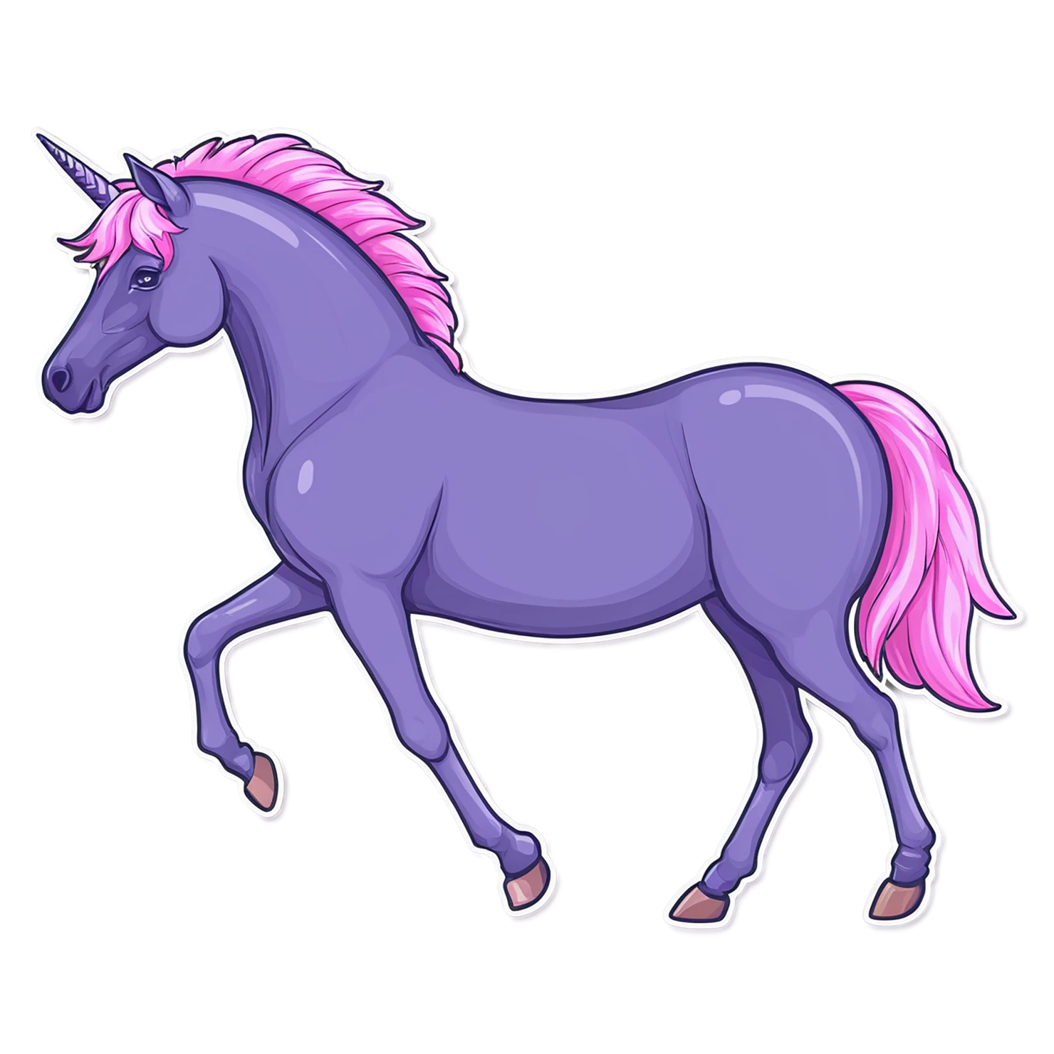 Unicorn cute sticker isolated on transparent background #23178