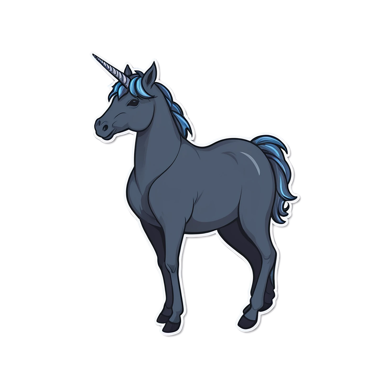Unicorn cute sticker isolated on transparent background #23180