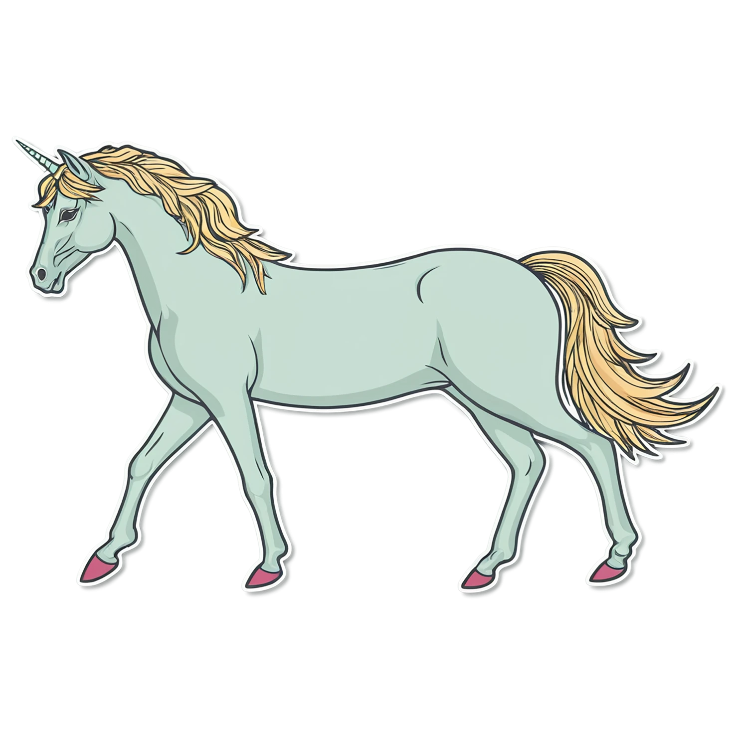 Unicorn cute sticker isolated on transparent background #23187