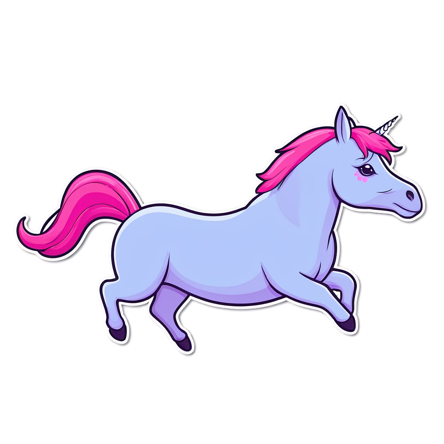Unicorn cute sticker isolated on transparent background #23189
