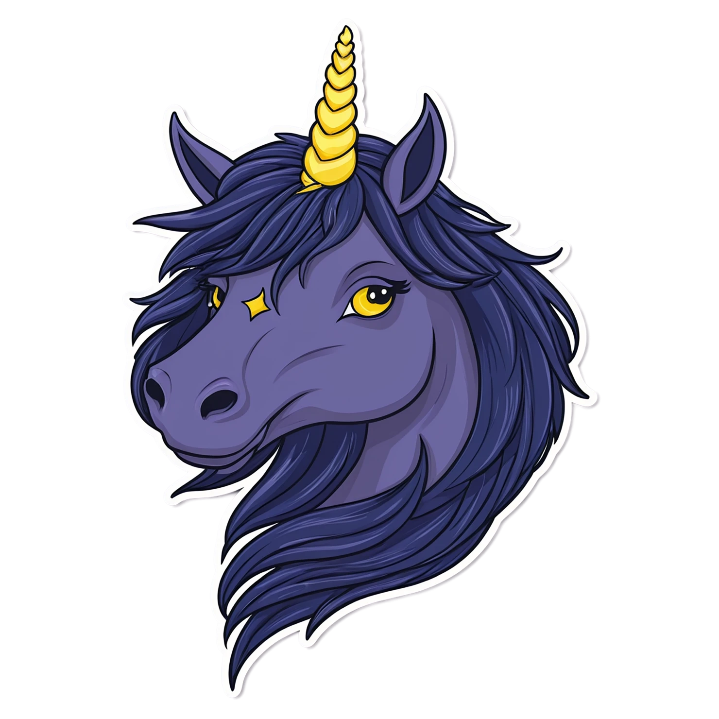 Unicorn cute sticker isolated on transparent background #23197