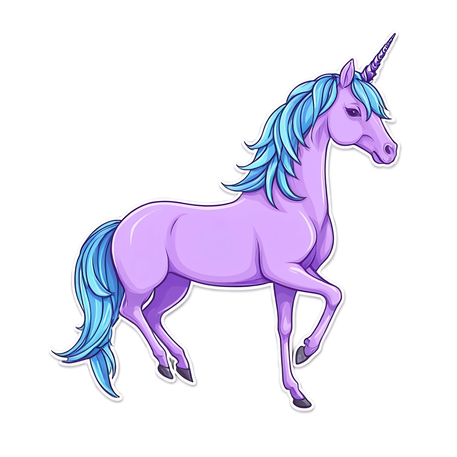 Unicorn cute sticker isolated on transparent background #23208