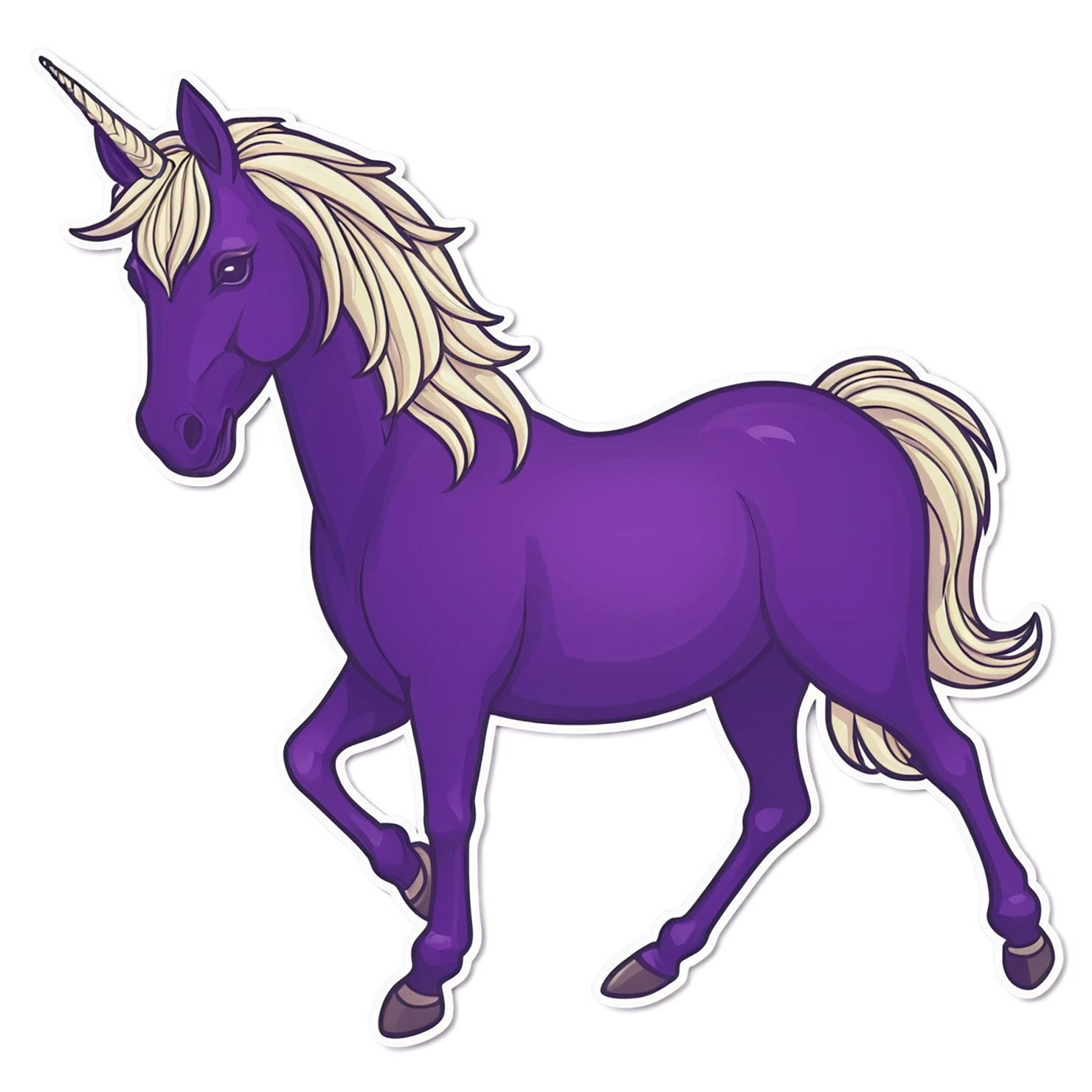 Unicorn cute sticker isolated on transparent background #23213