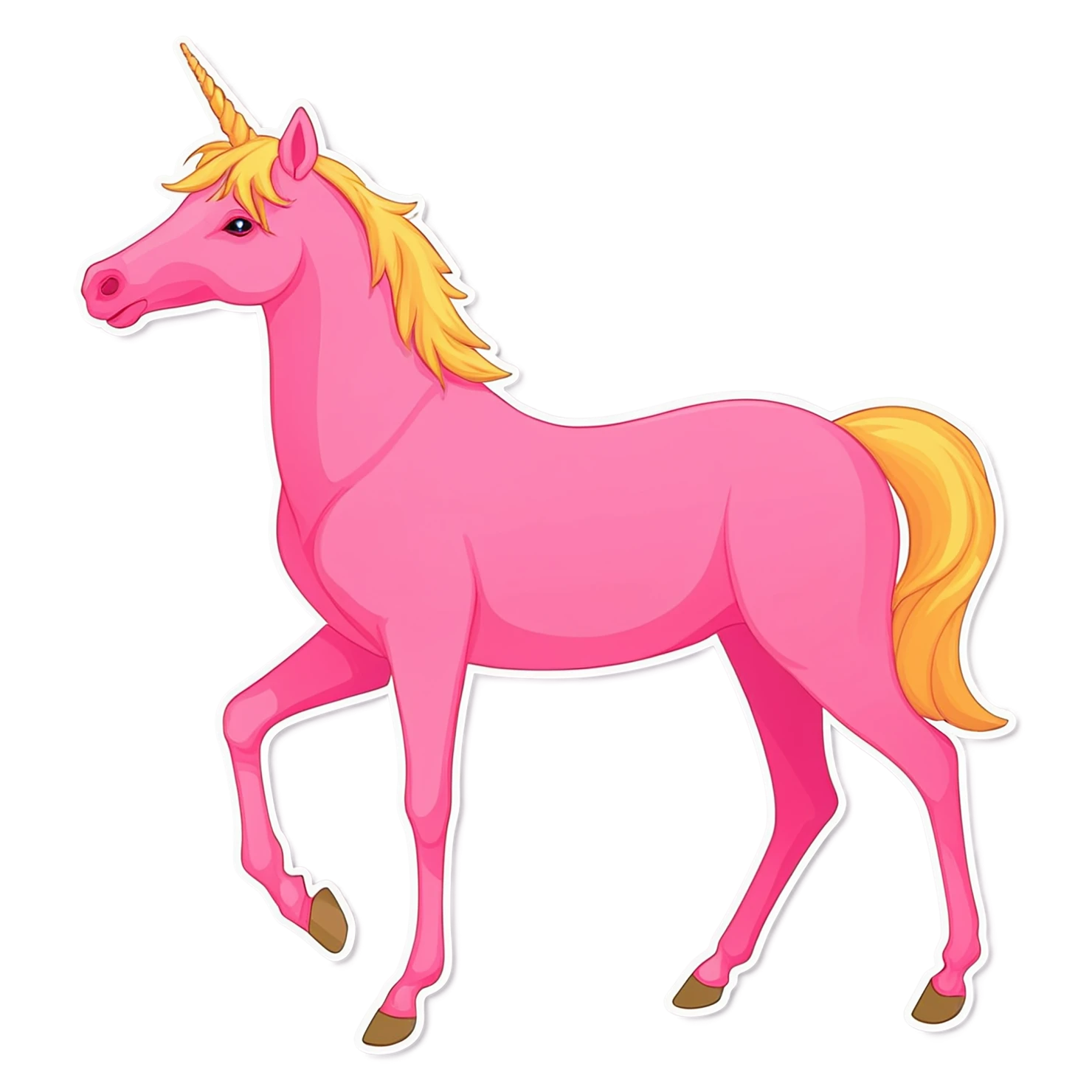 Unicorn cute sticker isolated on transparent background #23214