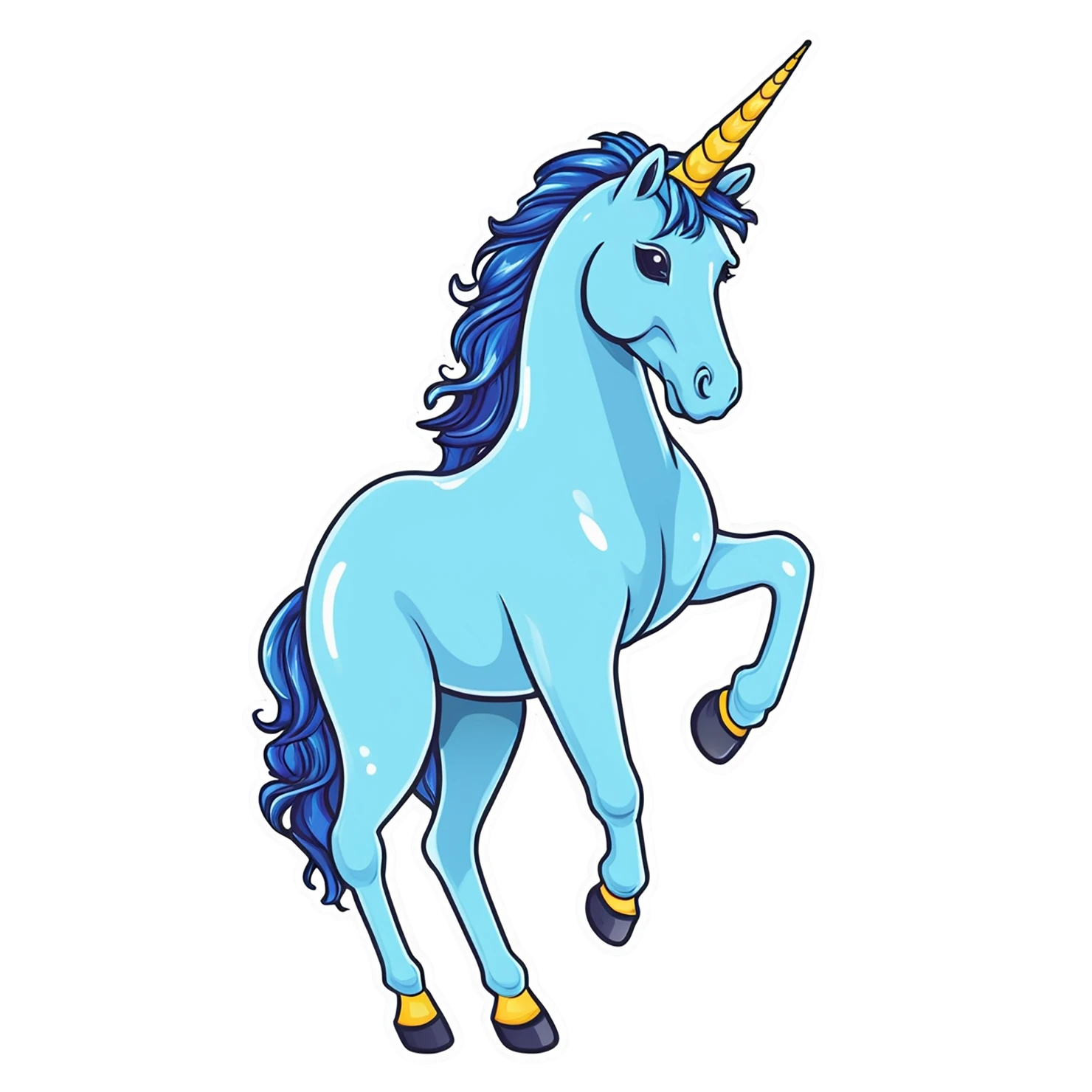Unicorn cute sticker isolated on transparent background #23215