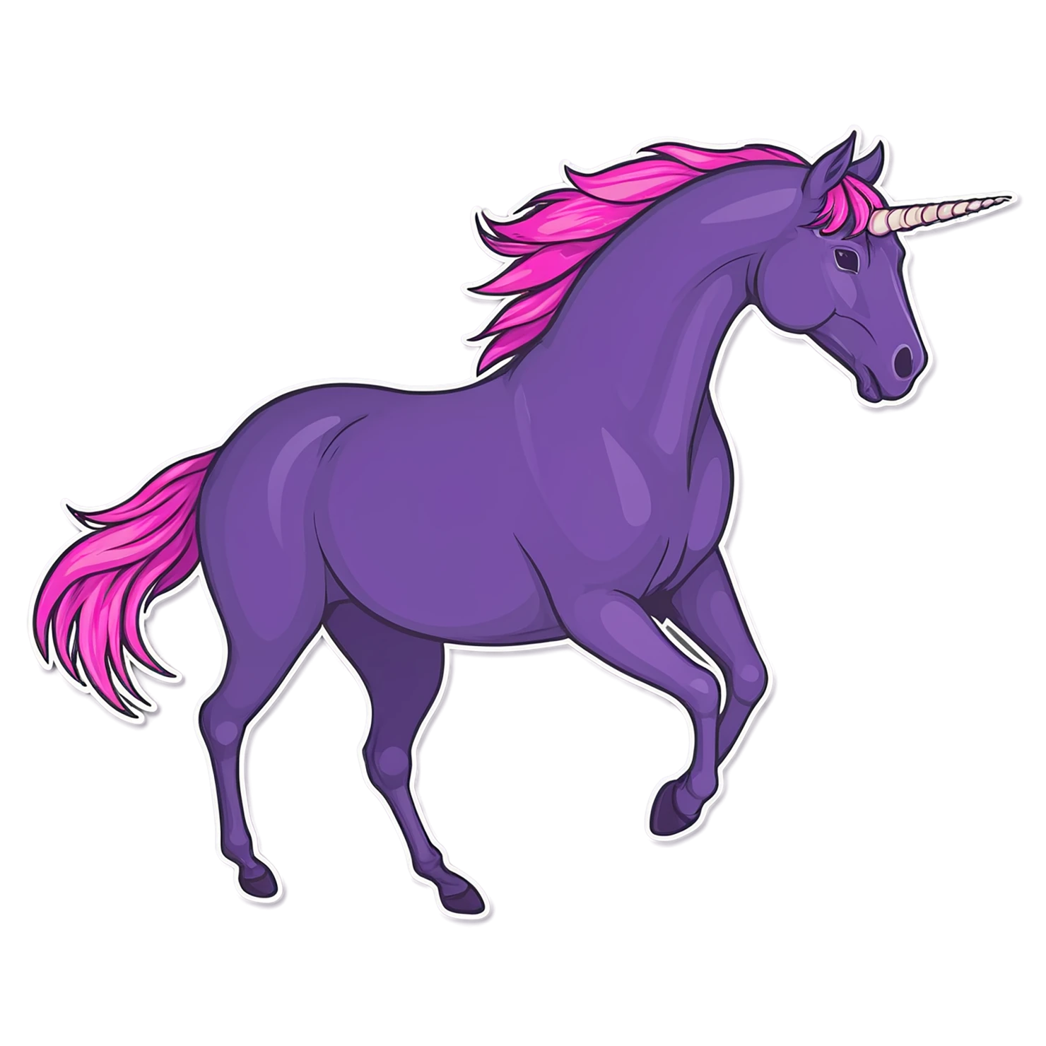Unicorn cute sticker isolated on transparent background #23219
