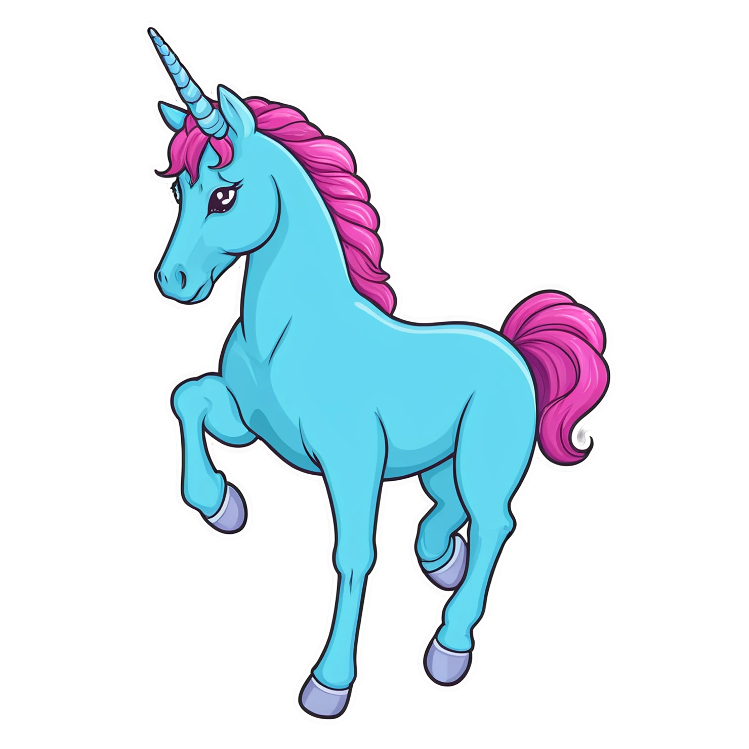 Unicorn cute sticker isolated on transparent background #23225