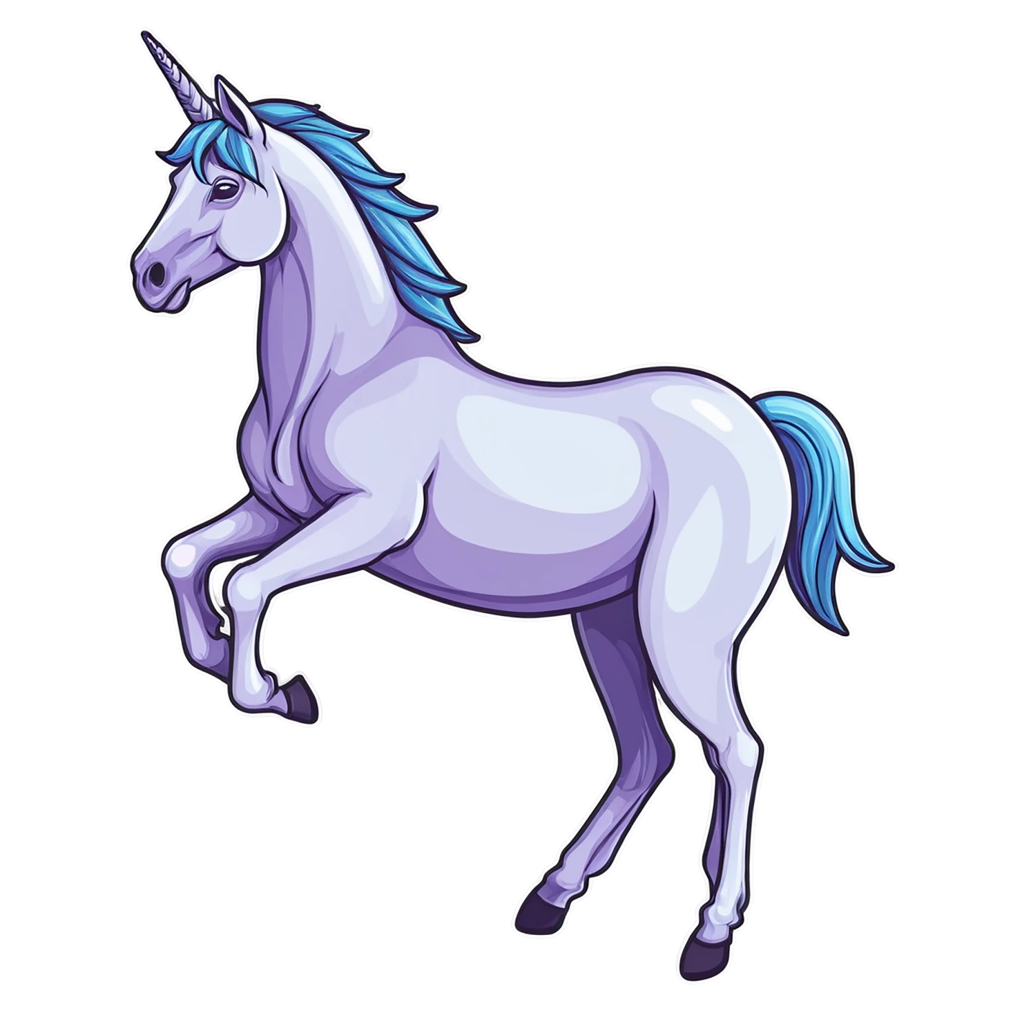 Unicorn cute sticker isolated on transparent background #23227