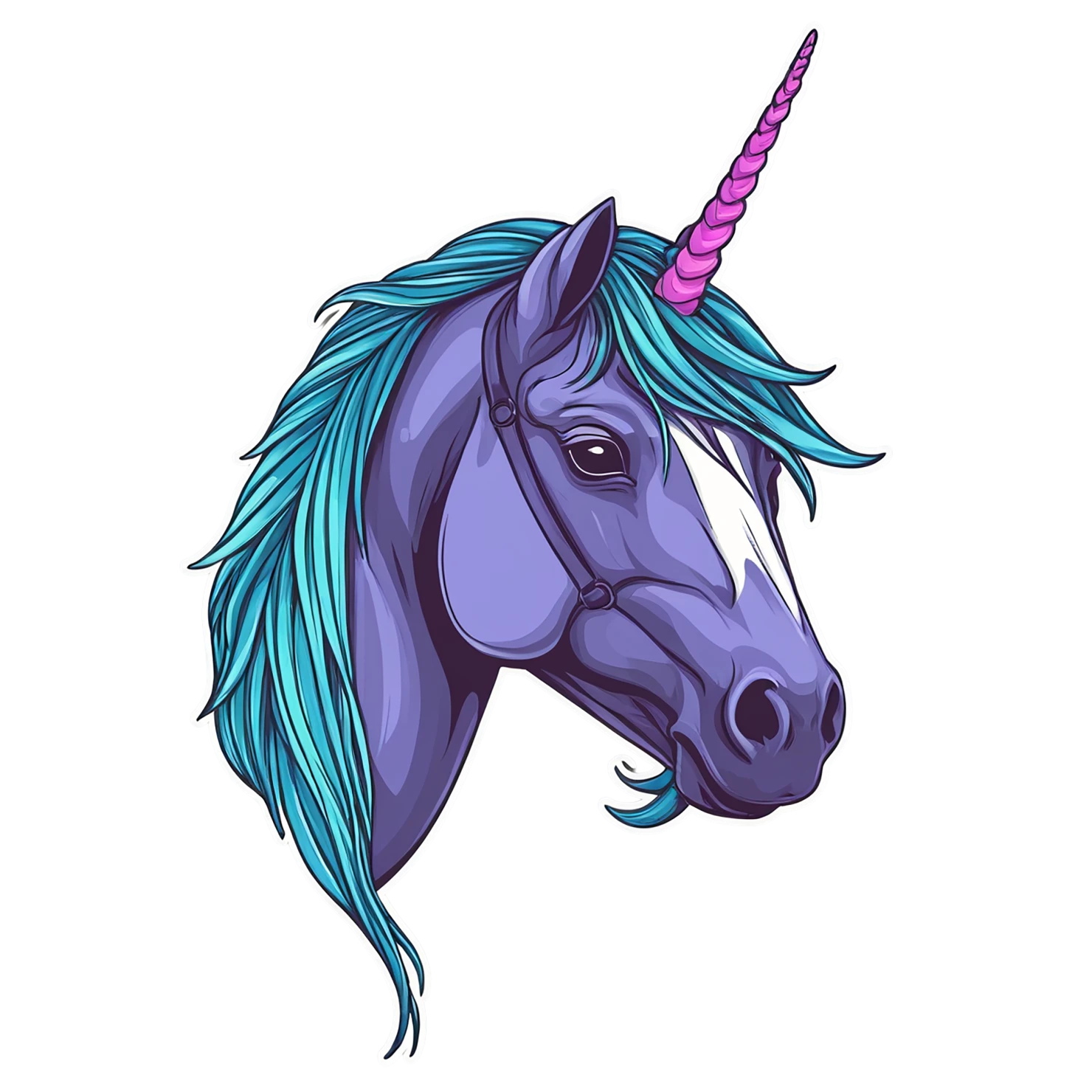 Unicorn cute sticker isolated on transparent background #23229