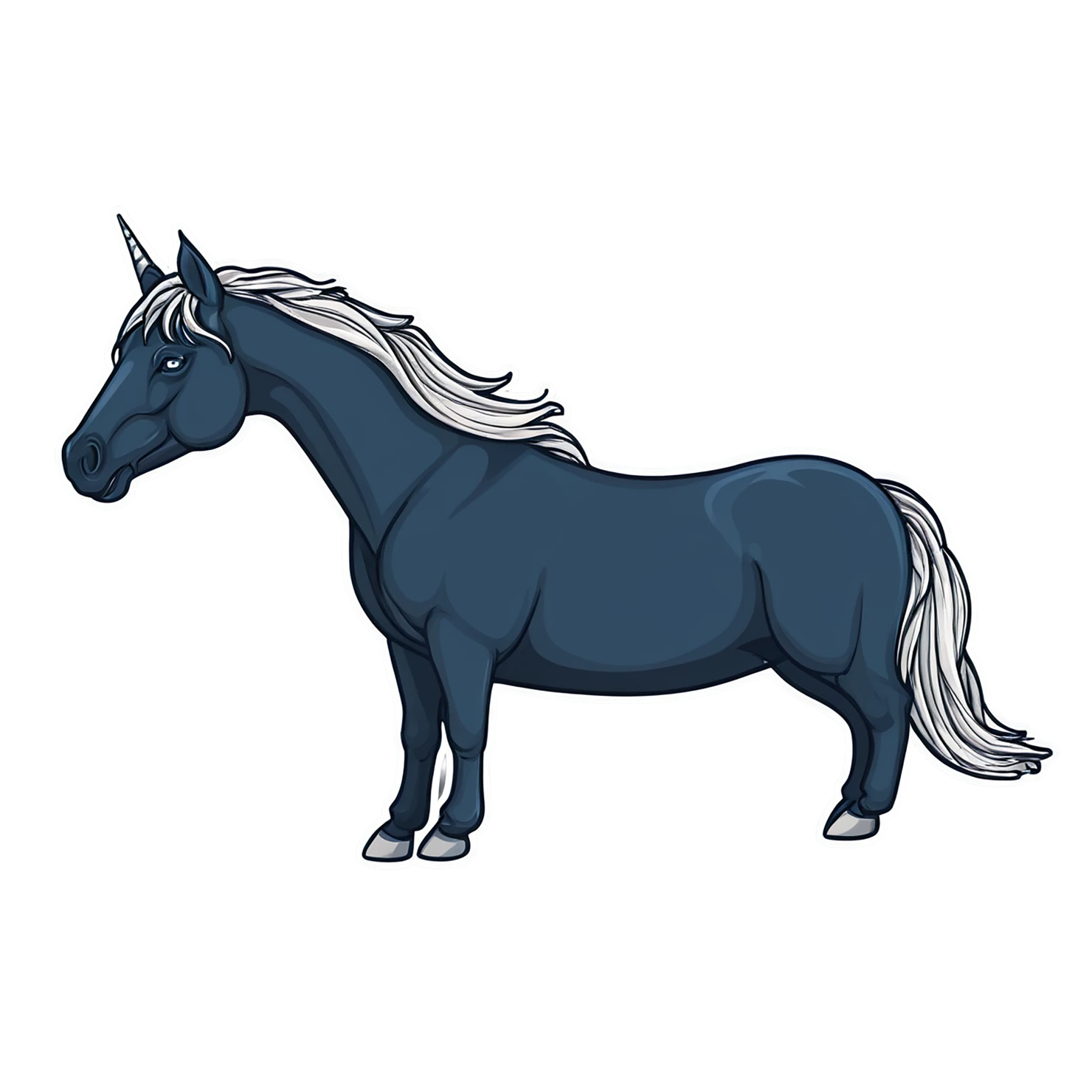 Unicorn cute sticker isolated on transparent background #23236