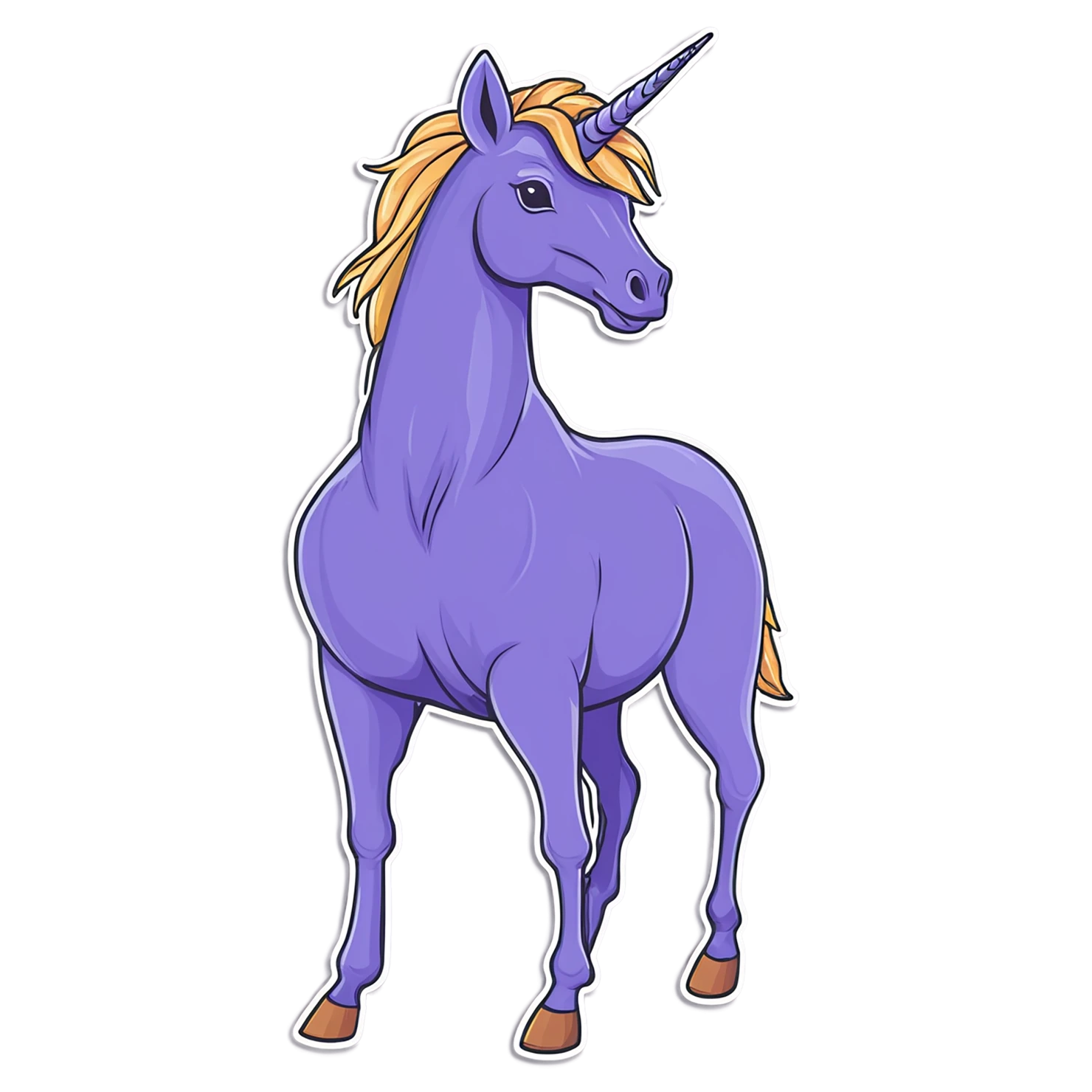 Unicorn cute sticker isolated on transparent background #23239