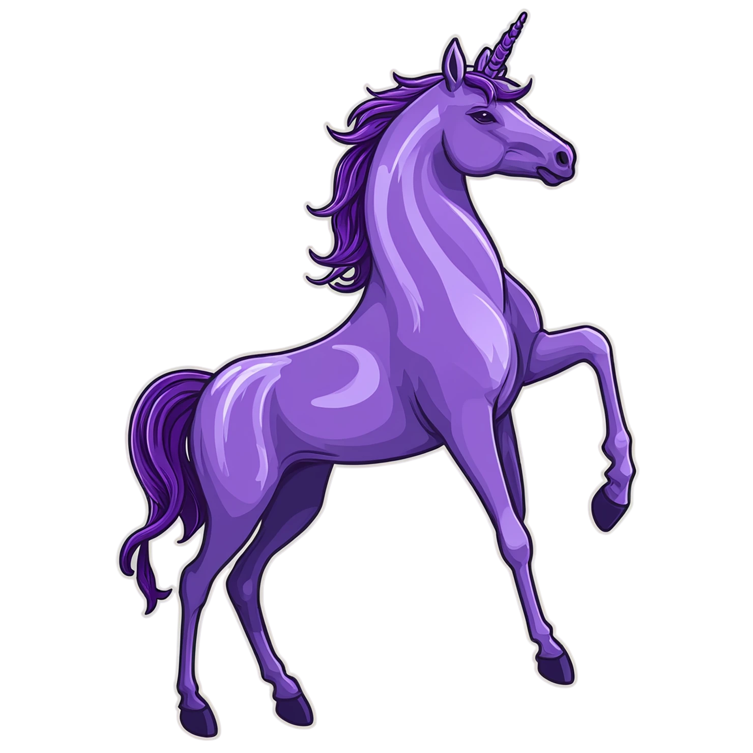 Unicorn cute sticker isolated on transparent background #23246