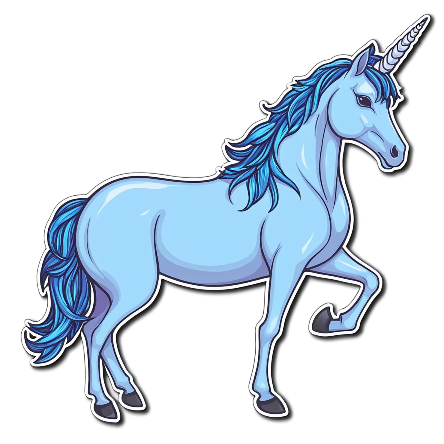 Unicorn cute sticker isolated on transparent background #23247