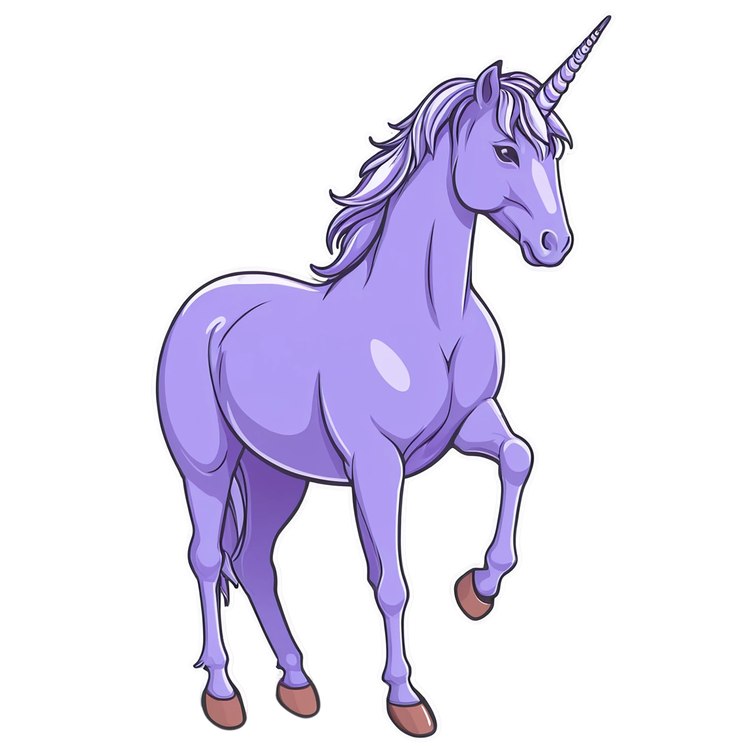 Unicorn cute sticker isolated on transparent background #23256