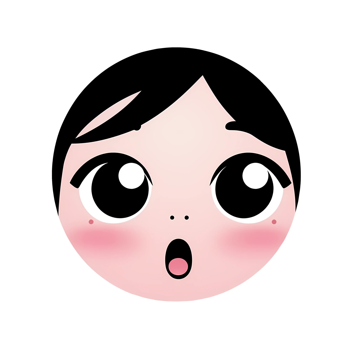 Blushing face sticker isolated on transparent background #24102