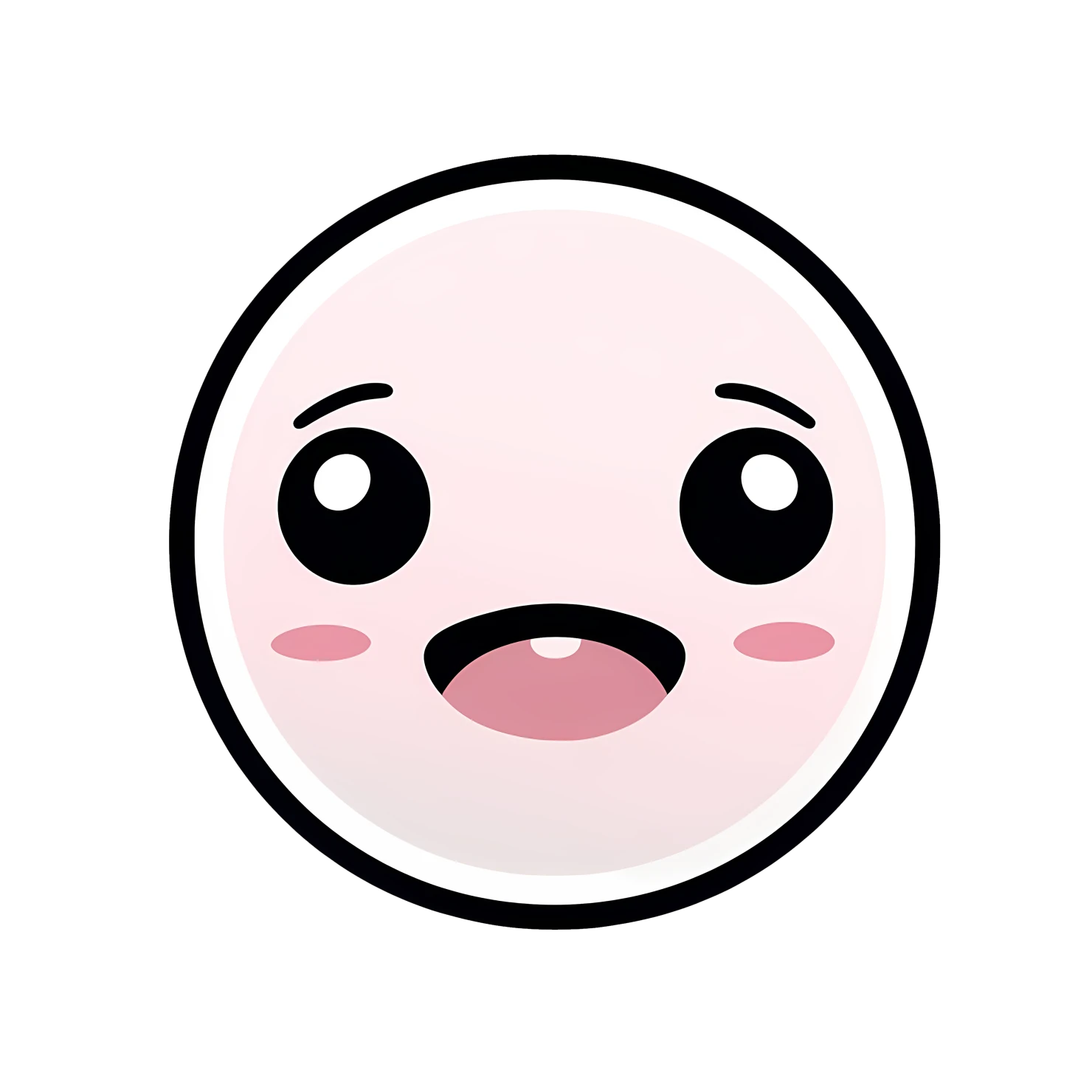 Blushing face sticker isolated on transparent background #24103