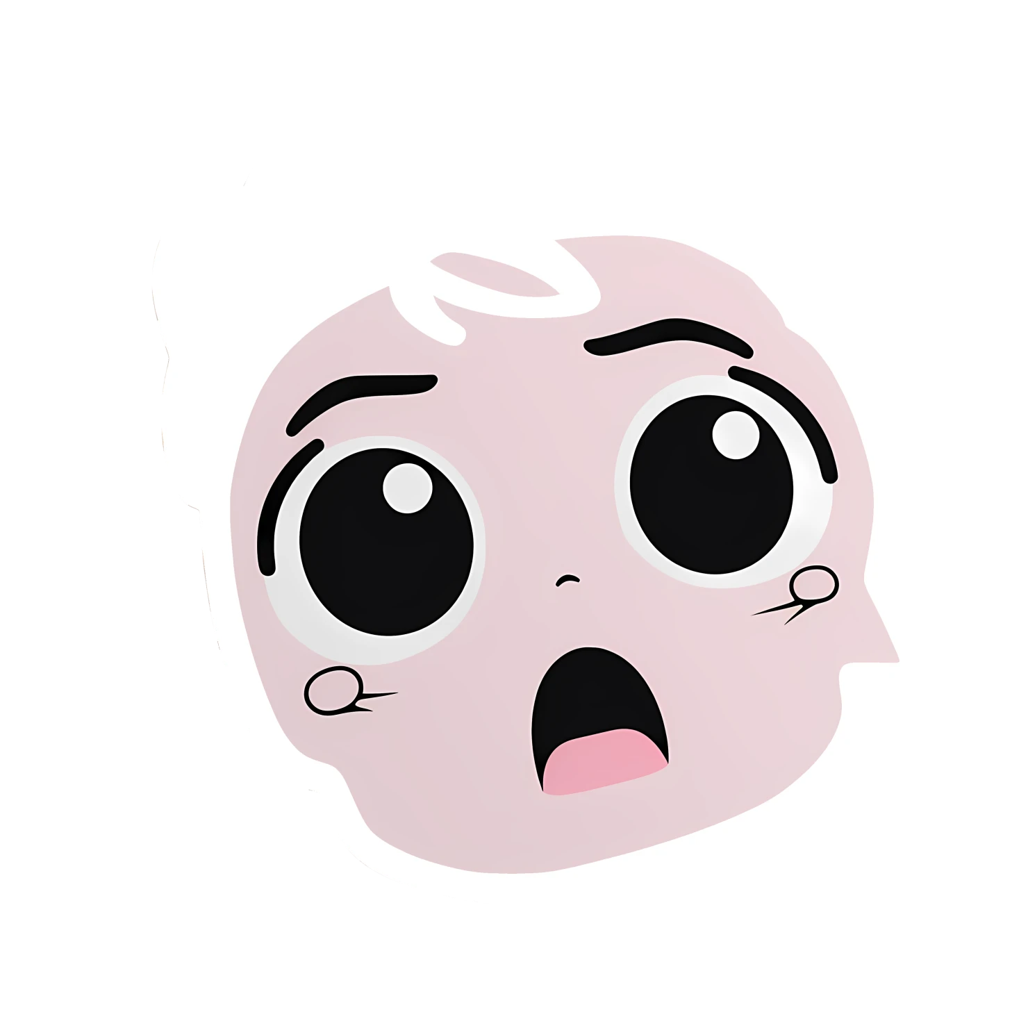 Blushing face sticker isolated on transparent background #24105