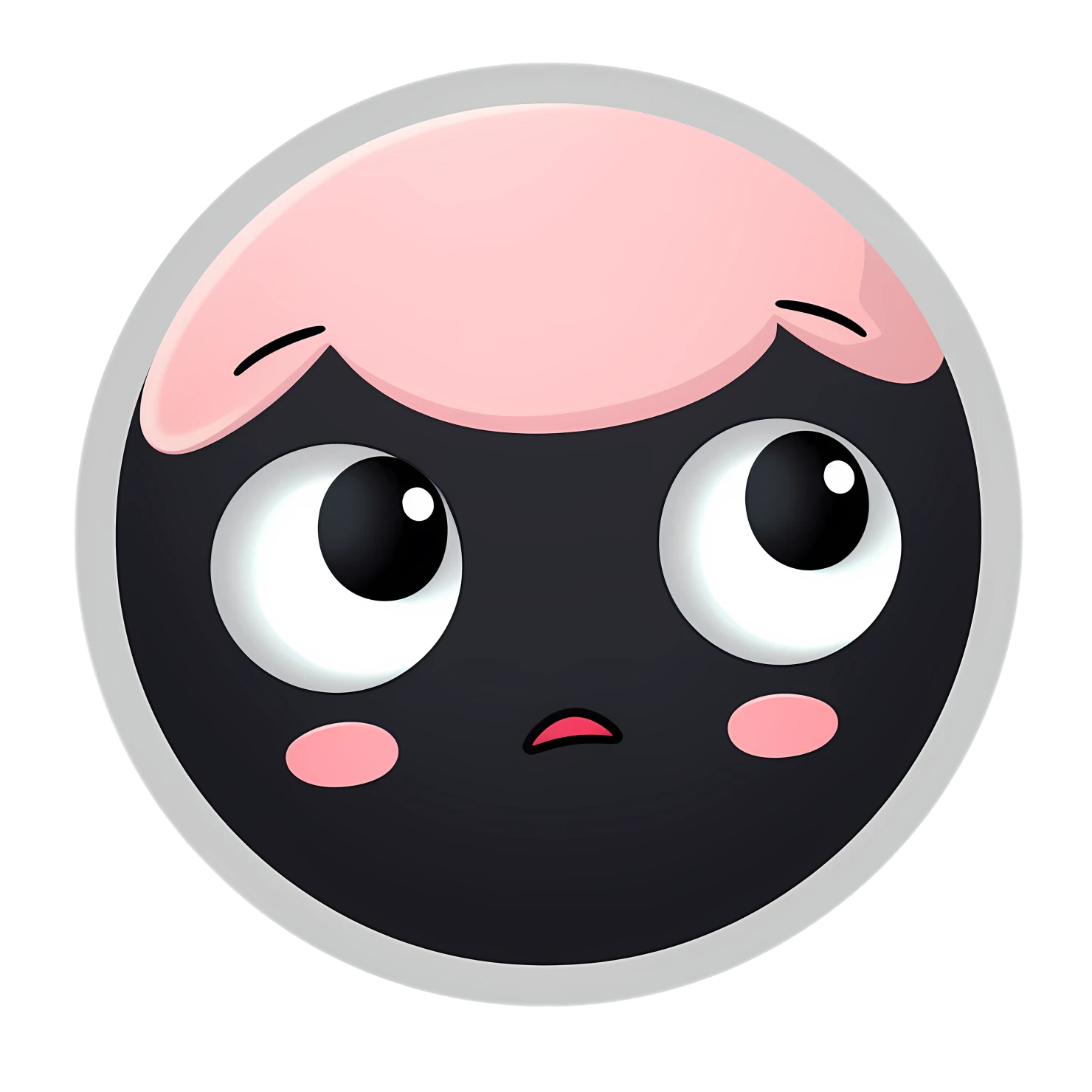 Blushing face sticker isolated on transparent background #24106