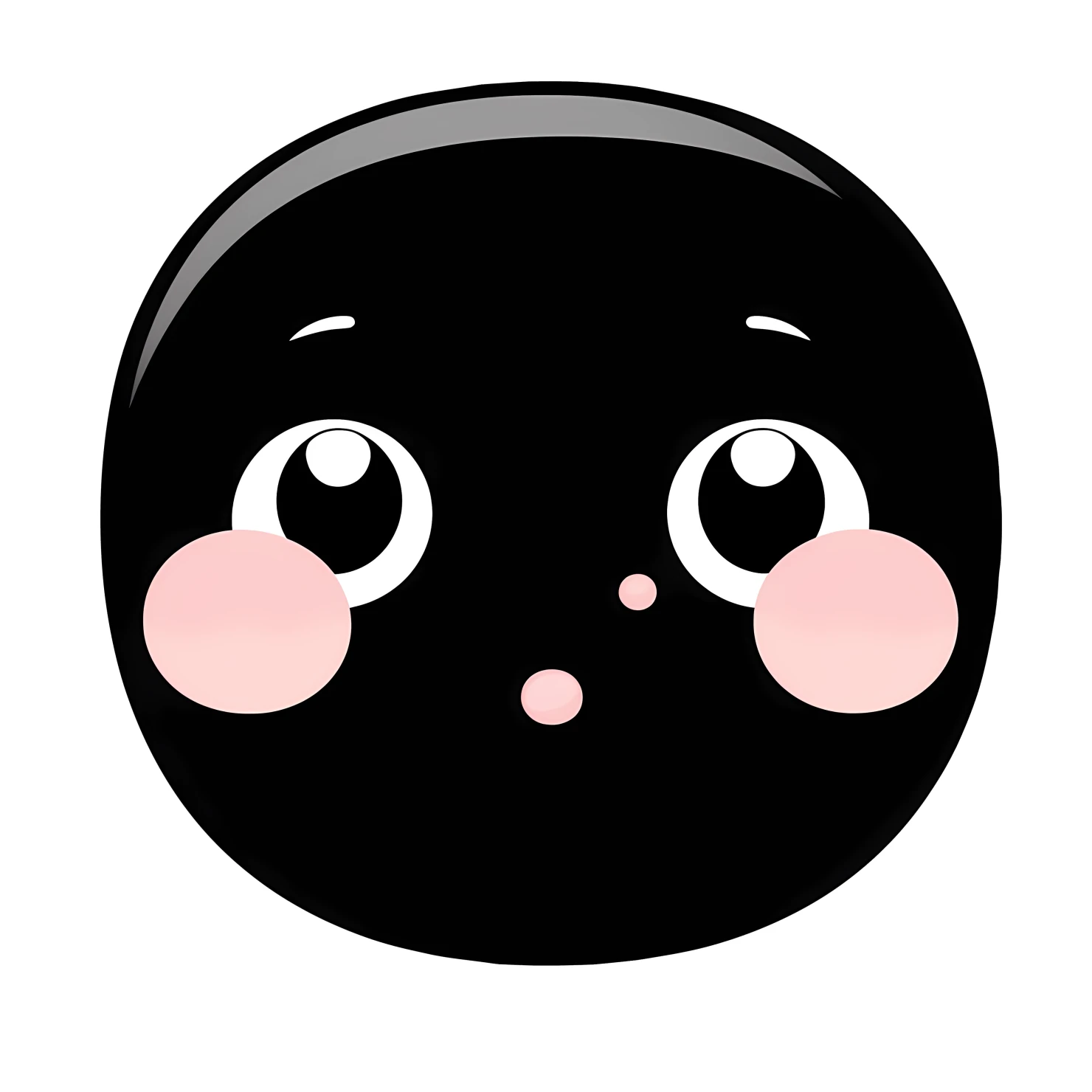 Blushing face sticker isolated on transparent background #24107