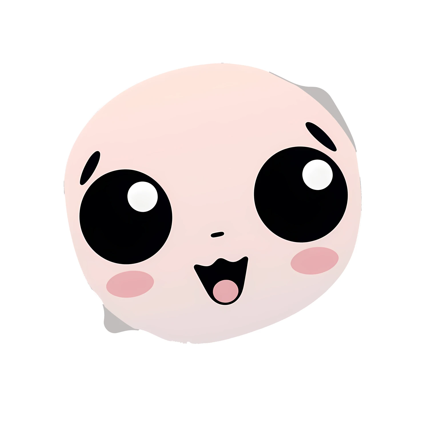 Blushing face sticker isolated on transparent background #24108