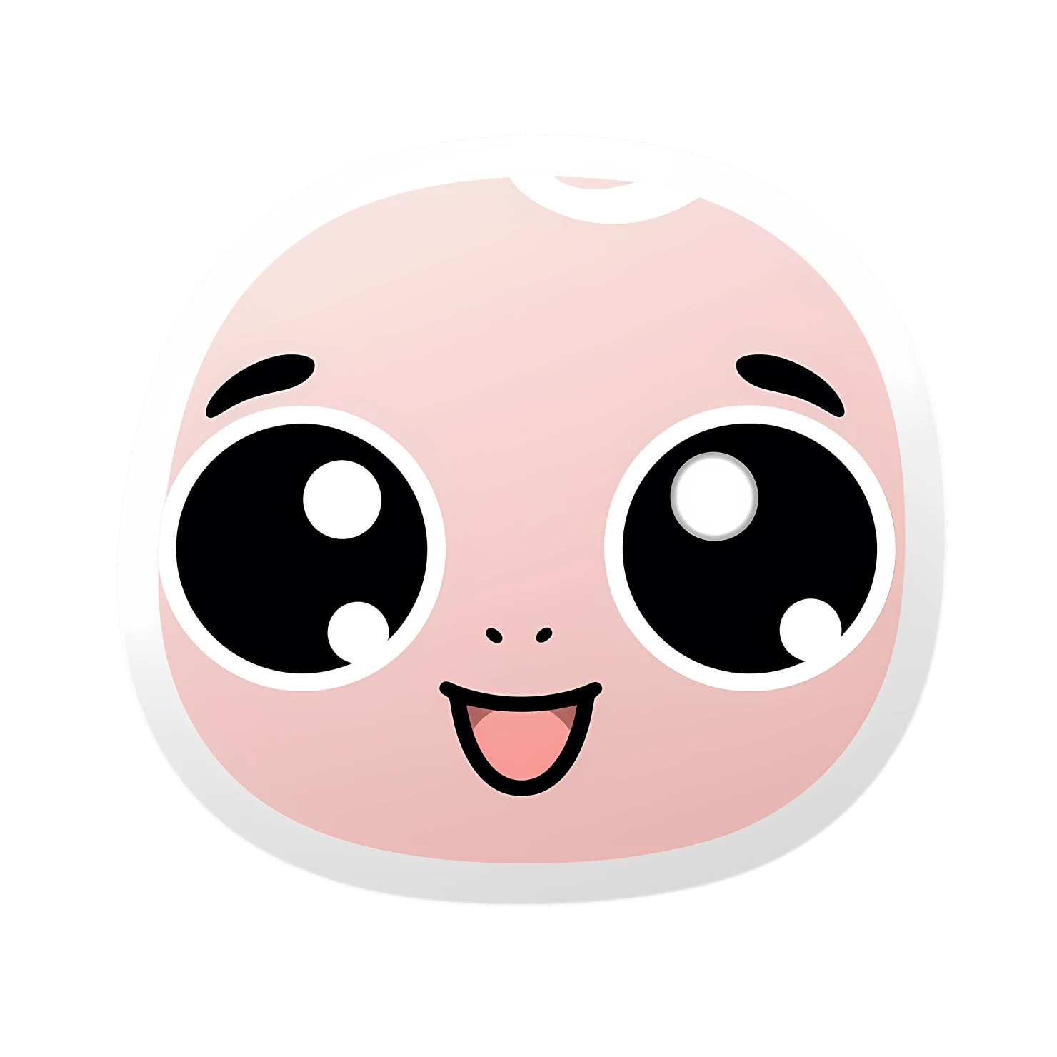 Blushing face sticker isolated on transparent background #24110