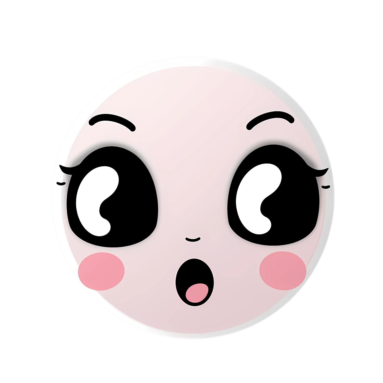 Blushing face sticker isolated on transparent background #24111