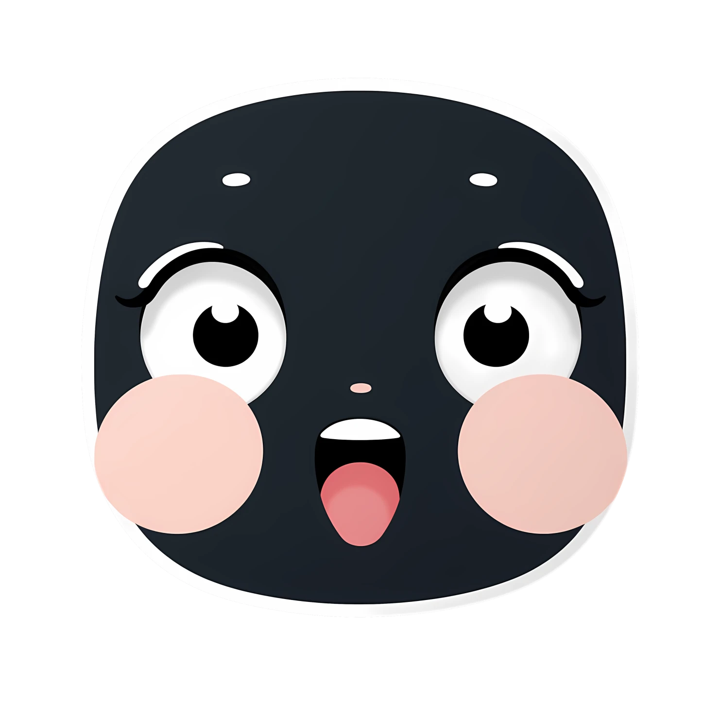 Blushing face sticker isolated on transparent background #24113