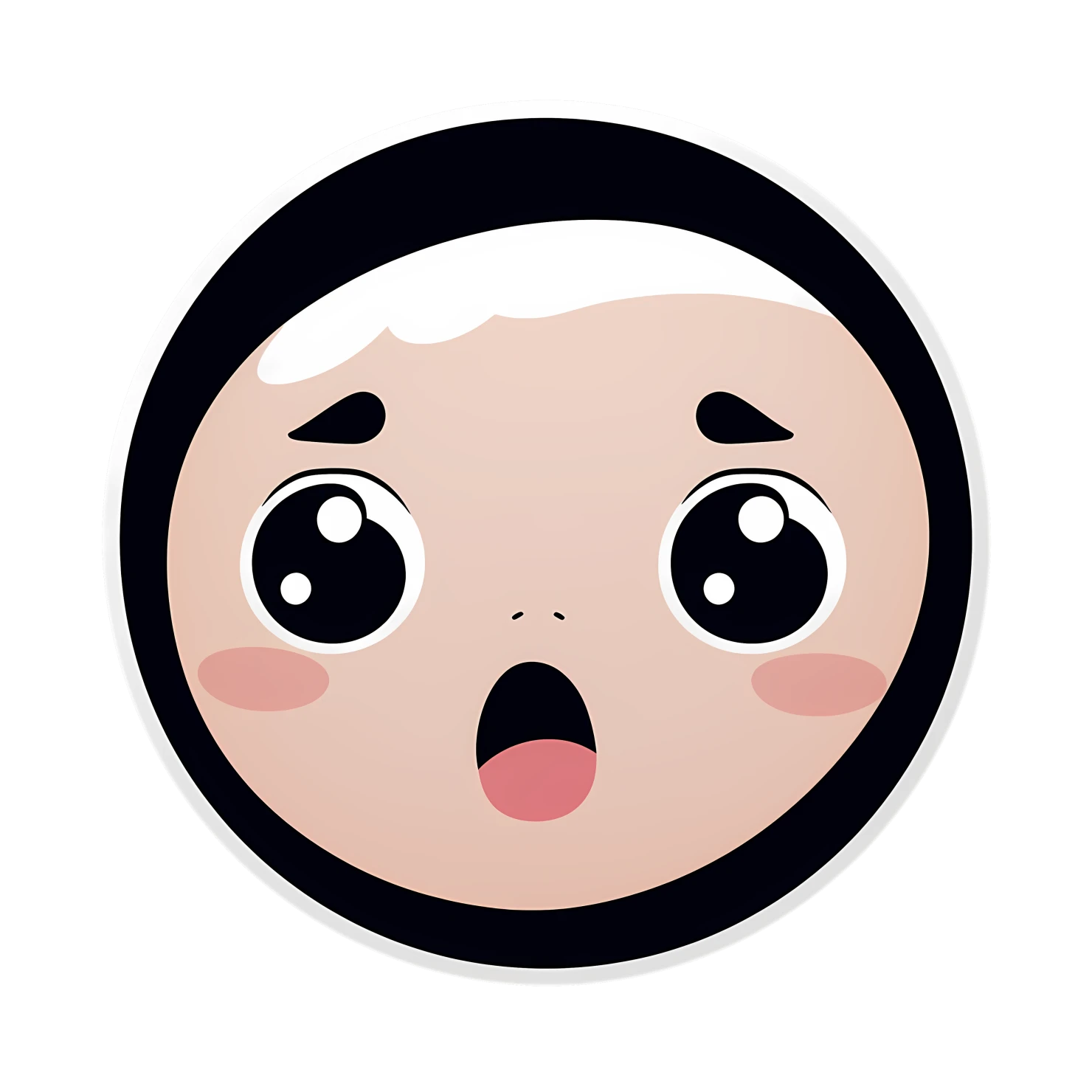 Blushing face sticker isolated on transparent background #24117