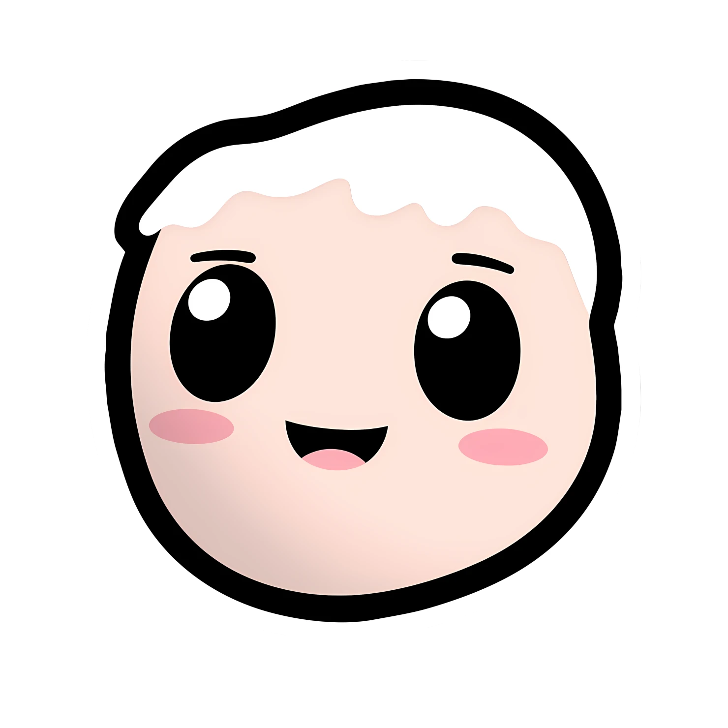 Blushing face sticker isolated on transparent background #24118