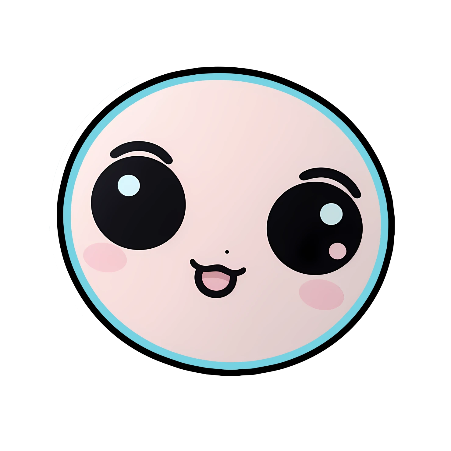Blushing face sticker isolated on transparent background #24119