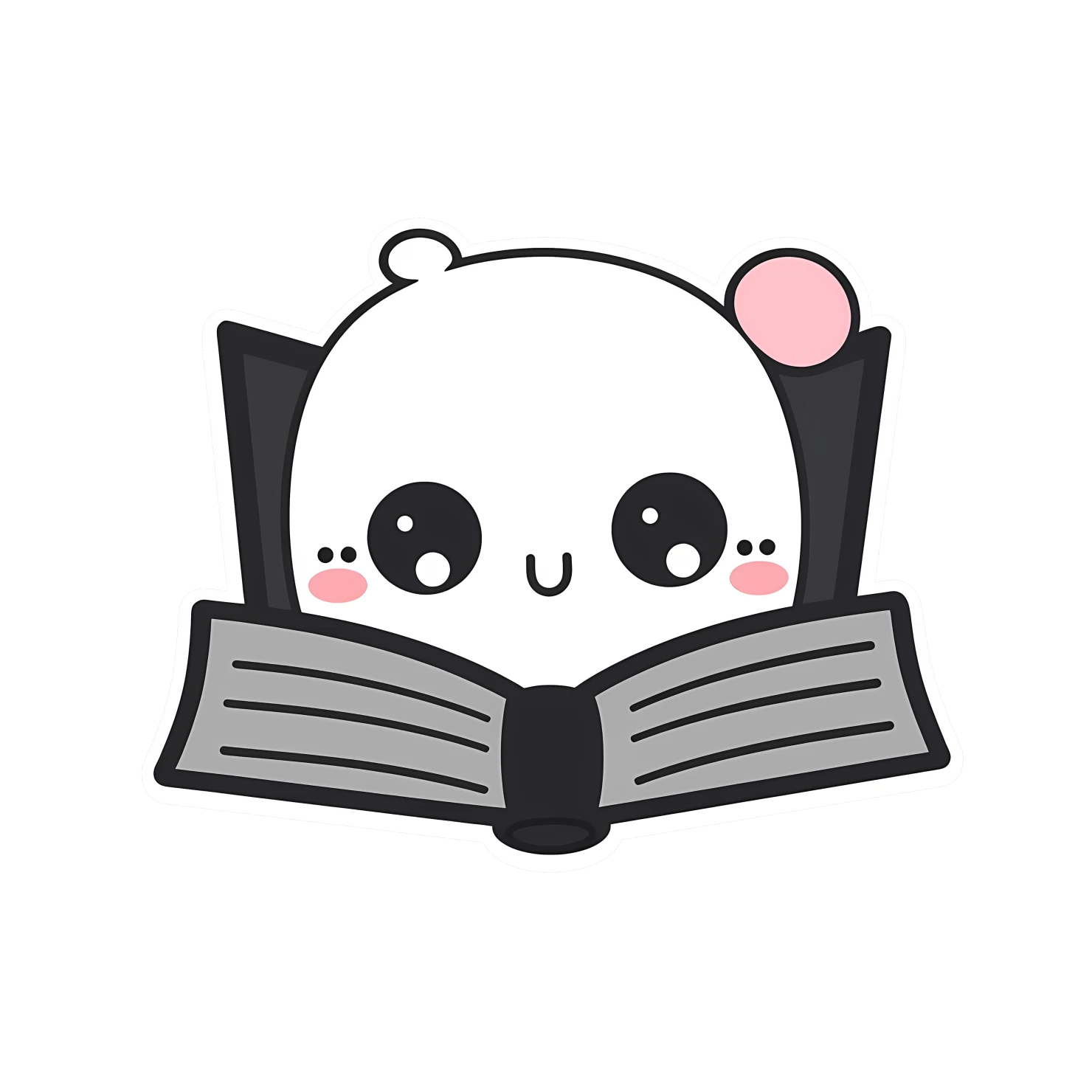 Kawaii book sticker isolated on transparent background #24148