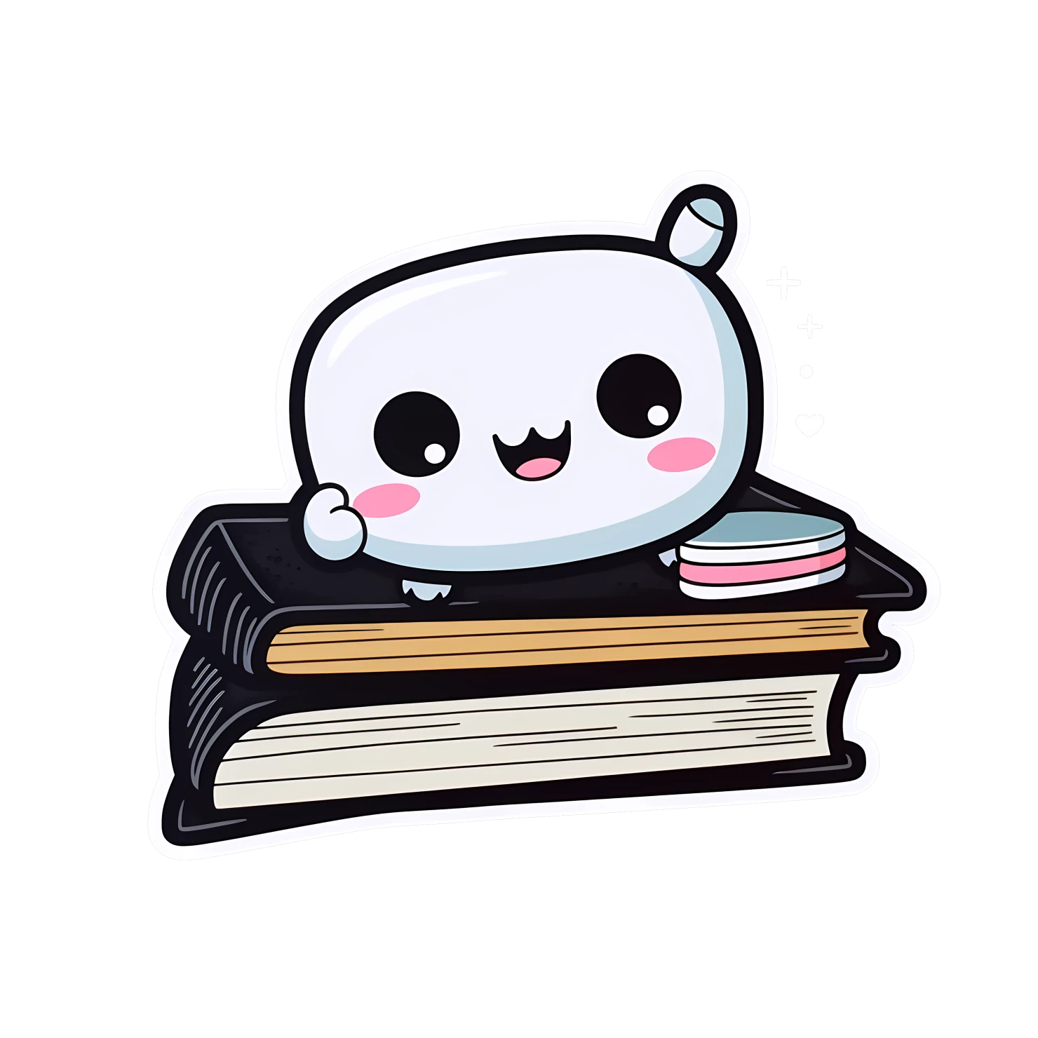 Kawaii book sticker isolated on transparent background #24157