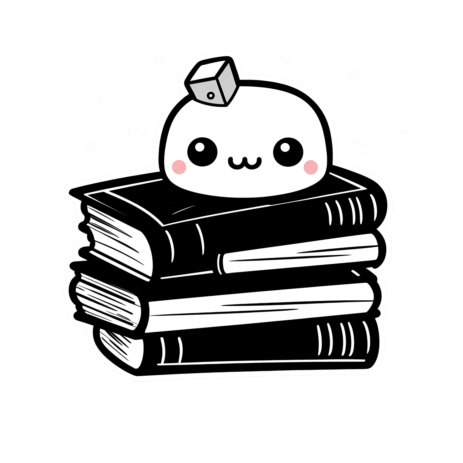 Kawaii book sticker isolated on transparent background #24159