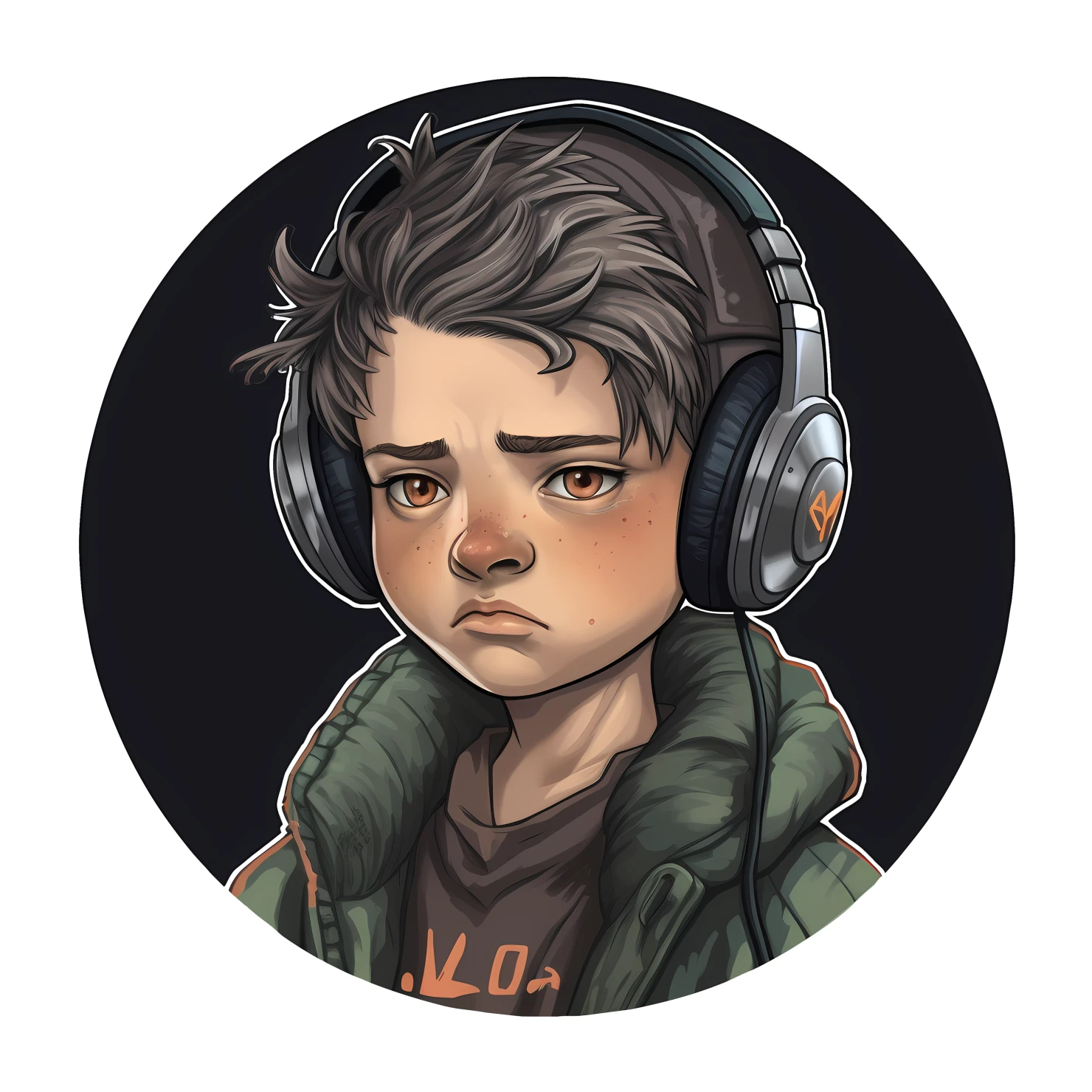 Kawaii boy sticker isolated on transparent background #24168
