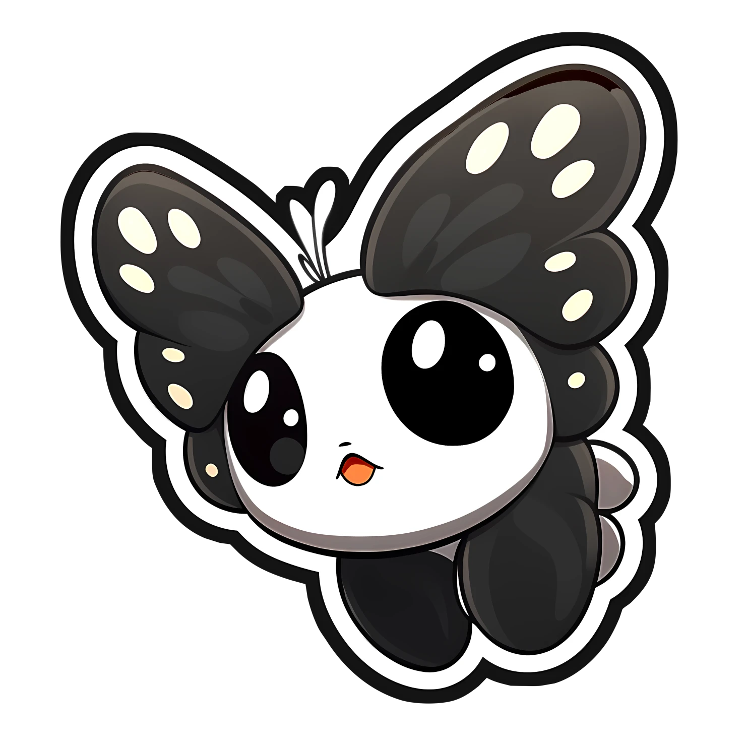 Kawaii butterfly sticker isolated on transparent background #24206