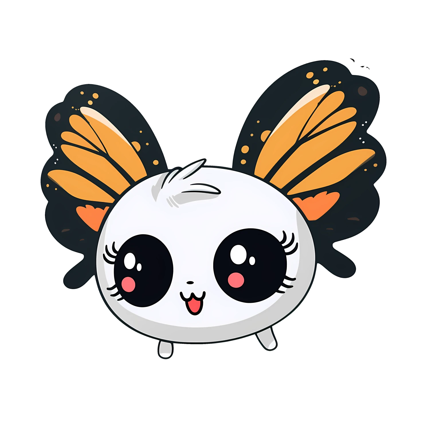 Kawaii butterfly sticker isolated on transparent background #24207