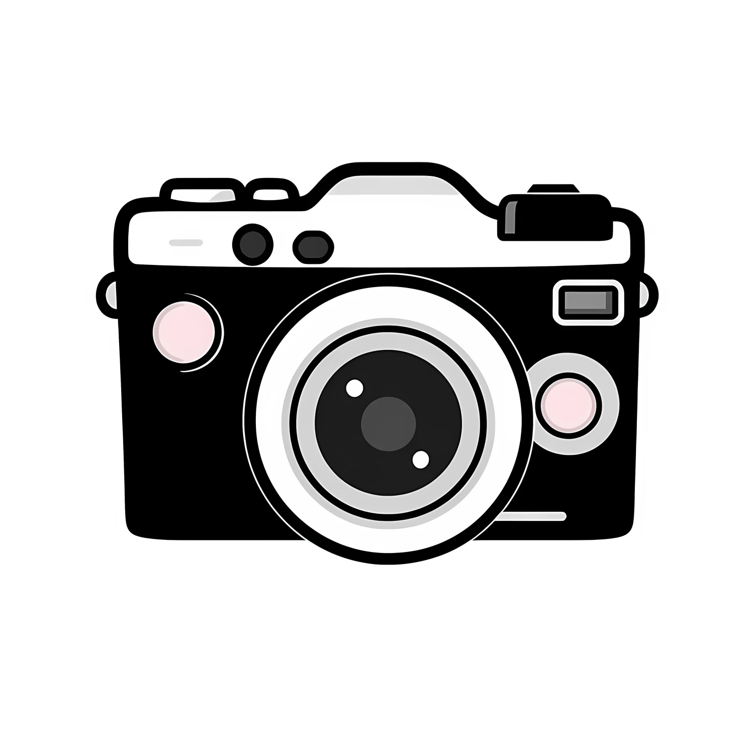 Kawaii camera sticker isolated on transparent background #24241