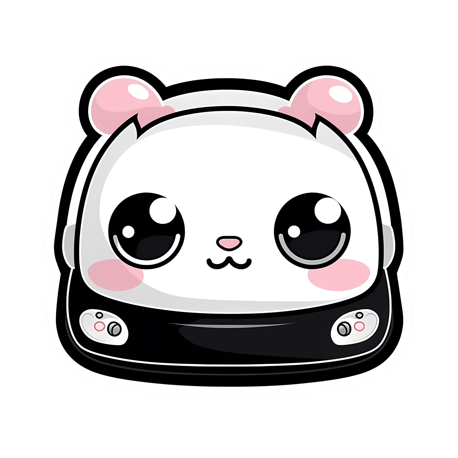 Kawaii car sticker isolated on transparent background #24263