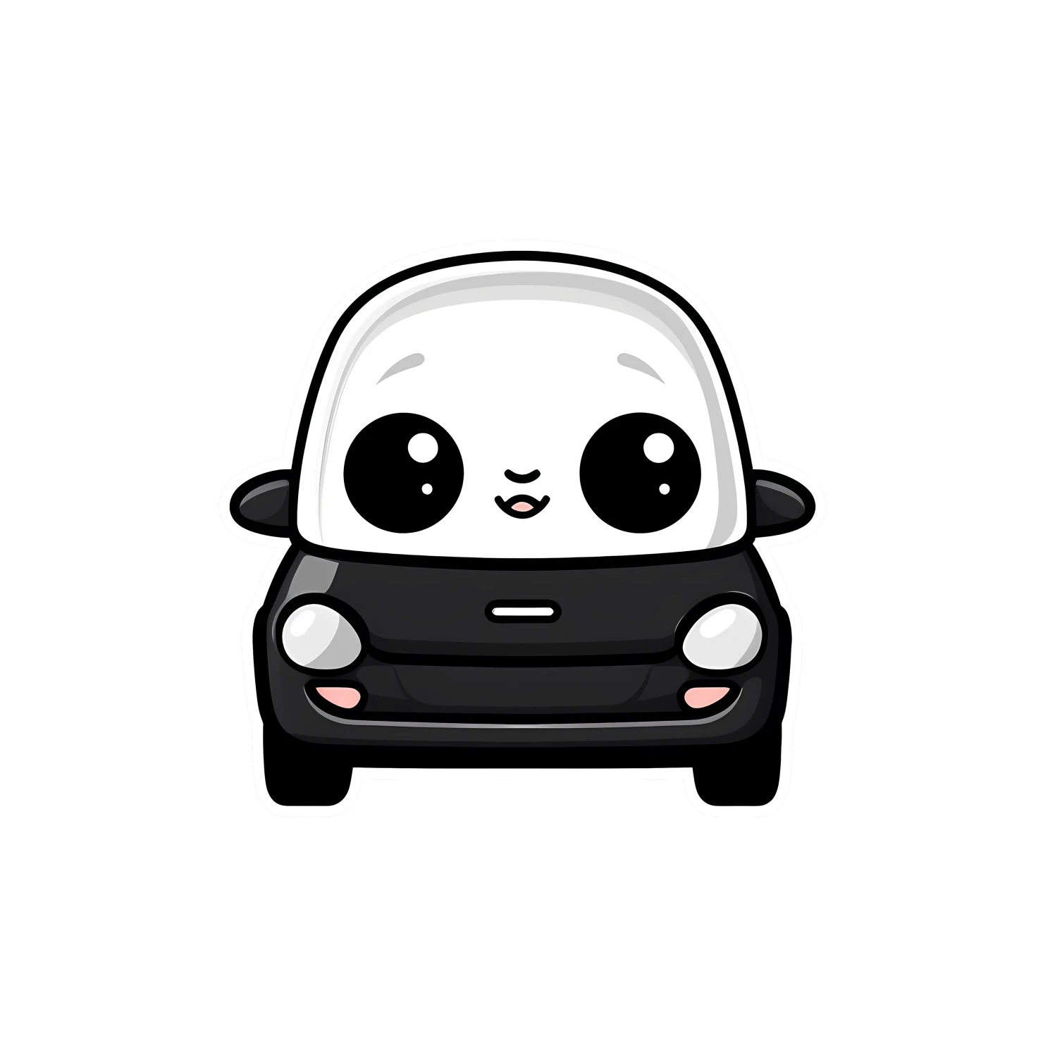 Kawaii car sticker isolated on transparent background #24264