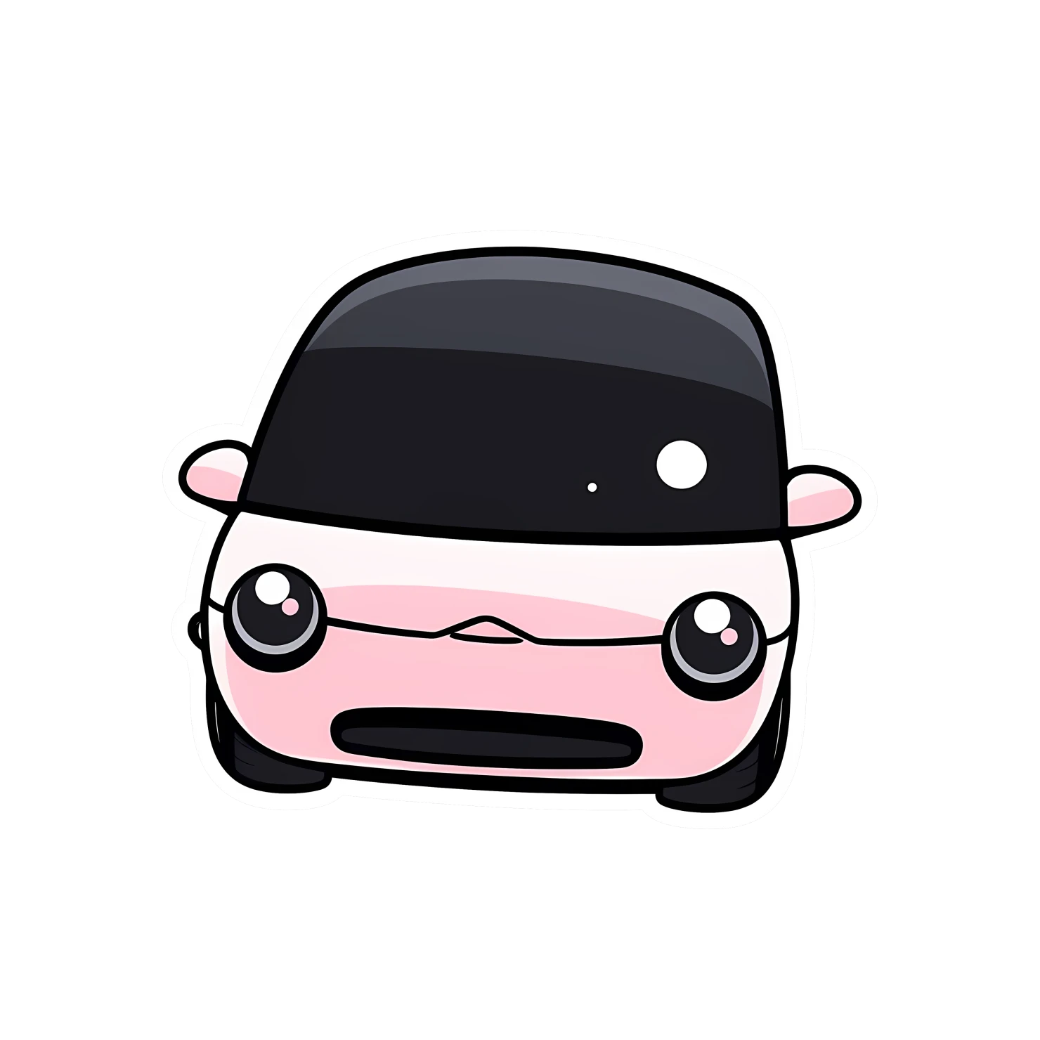 Kawaii car sticker isolated on transparent background #24265