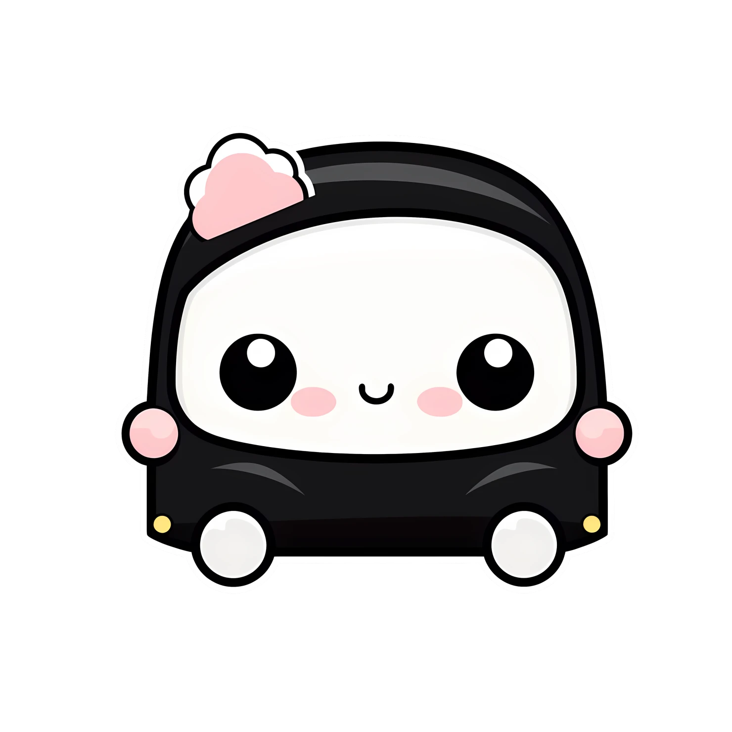 Kawaii car sticker isolated on transparent background #24266