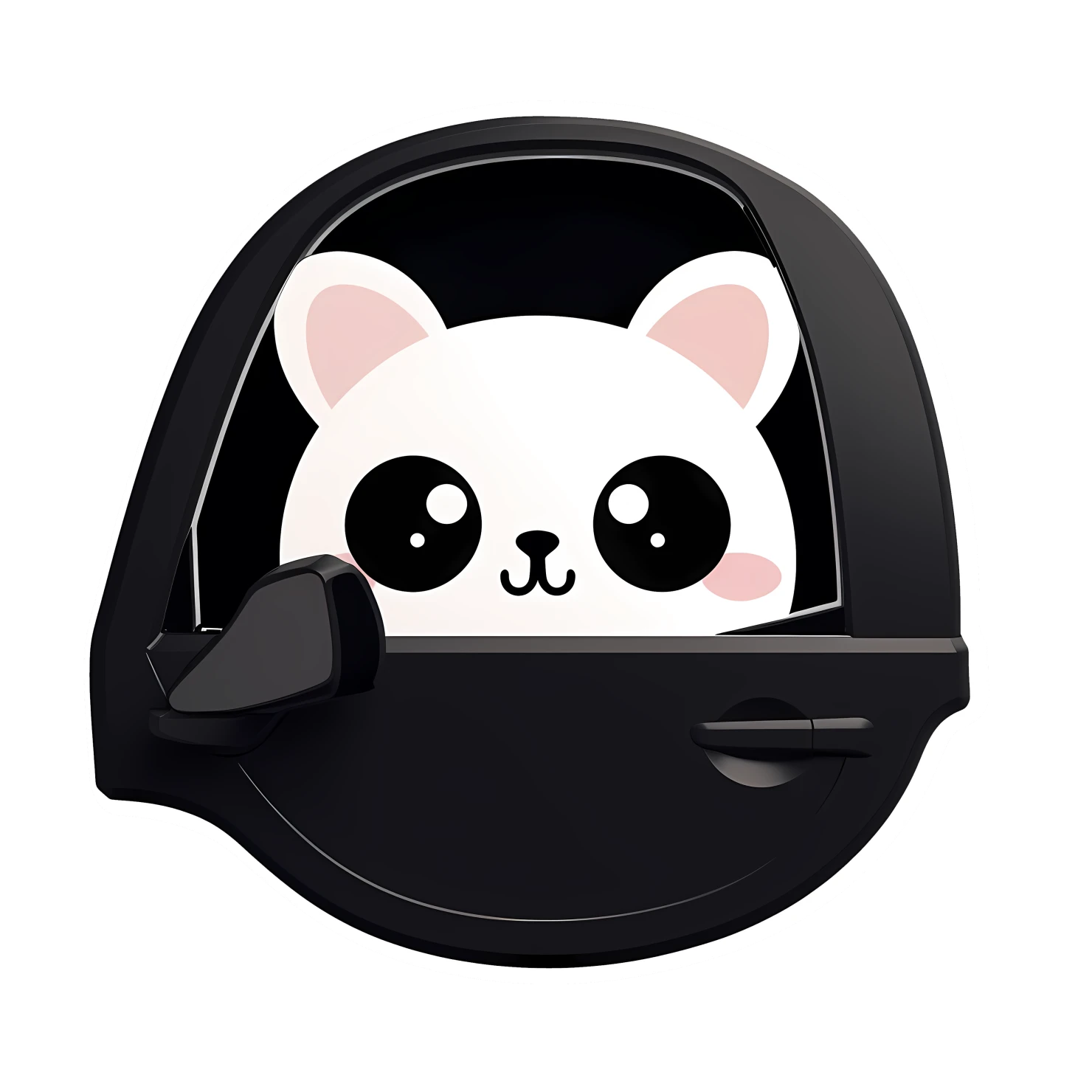 Kawaii car sticker isolated on transparent background #24268