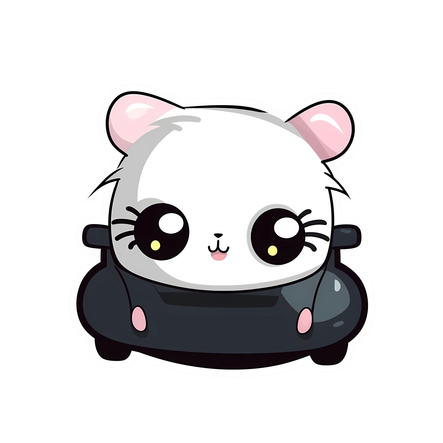 Kawaii car sticker isolated on transparent background #24269