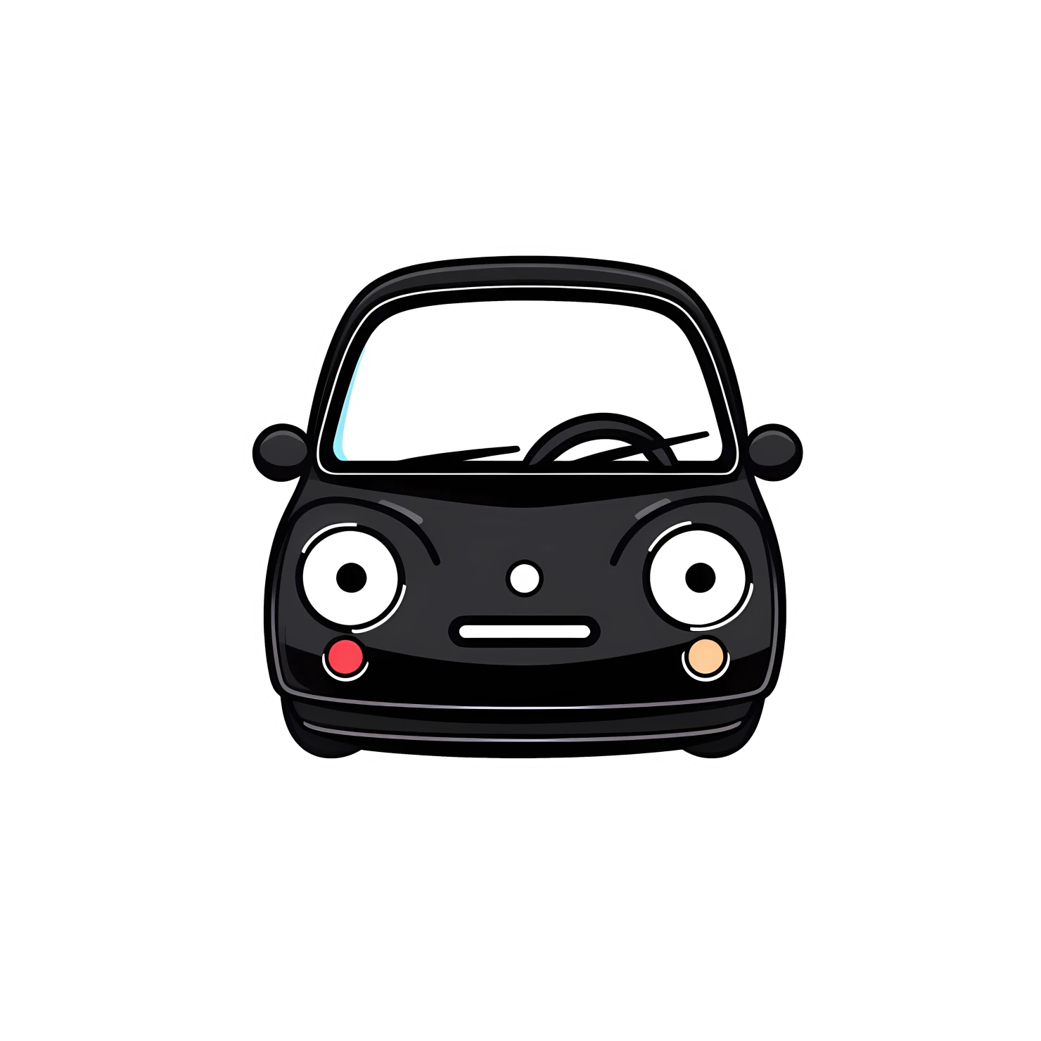 Kawaii car sticker isolated on transparent background #24270