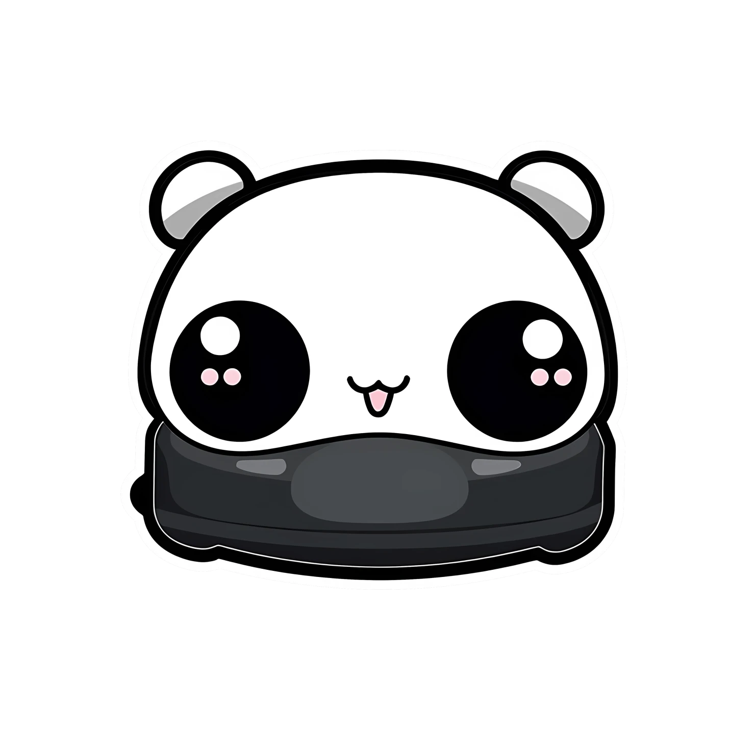 Kawaii car sticker isolated on transparent background #24272
