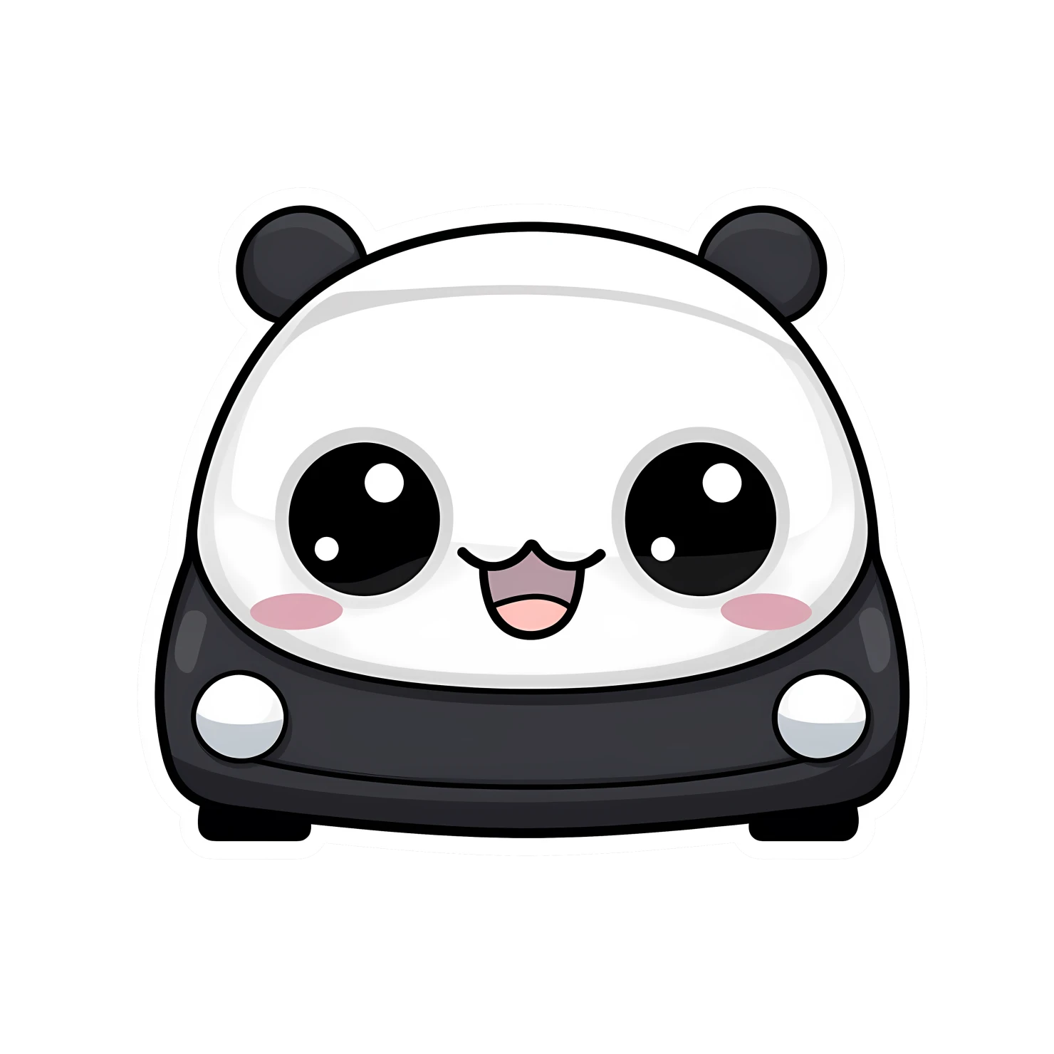 Kawaii car sticker isolated on transparent background #24273