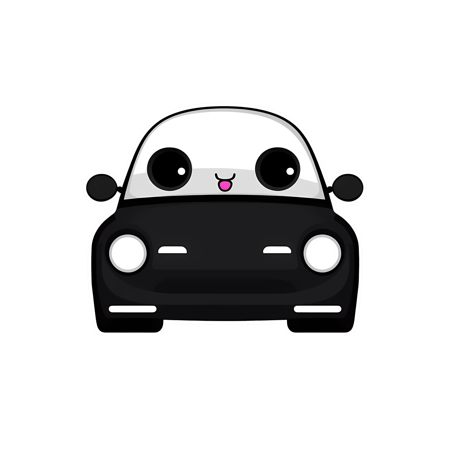 Kawaii car sticker isolated on transparent background #24277
