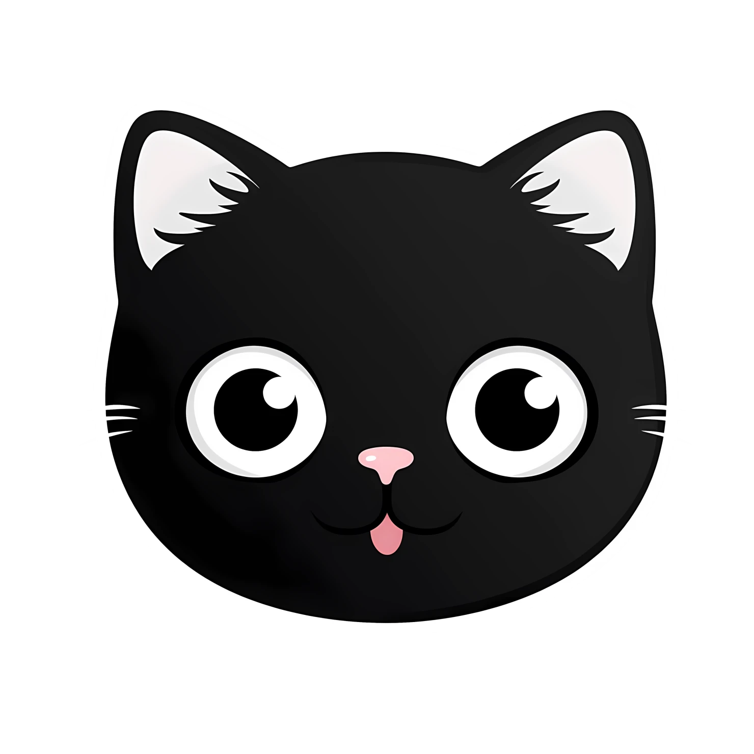 Kawaii cat sticker isolated on transparent background #24342