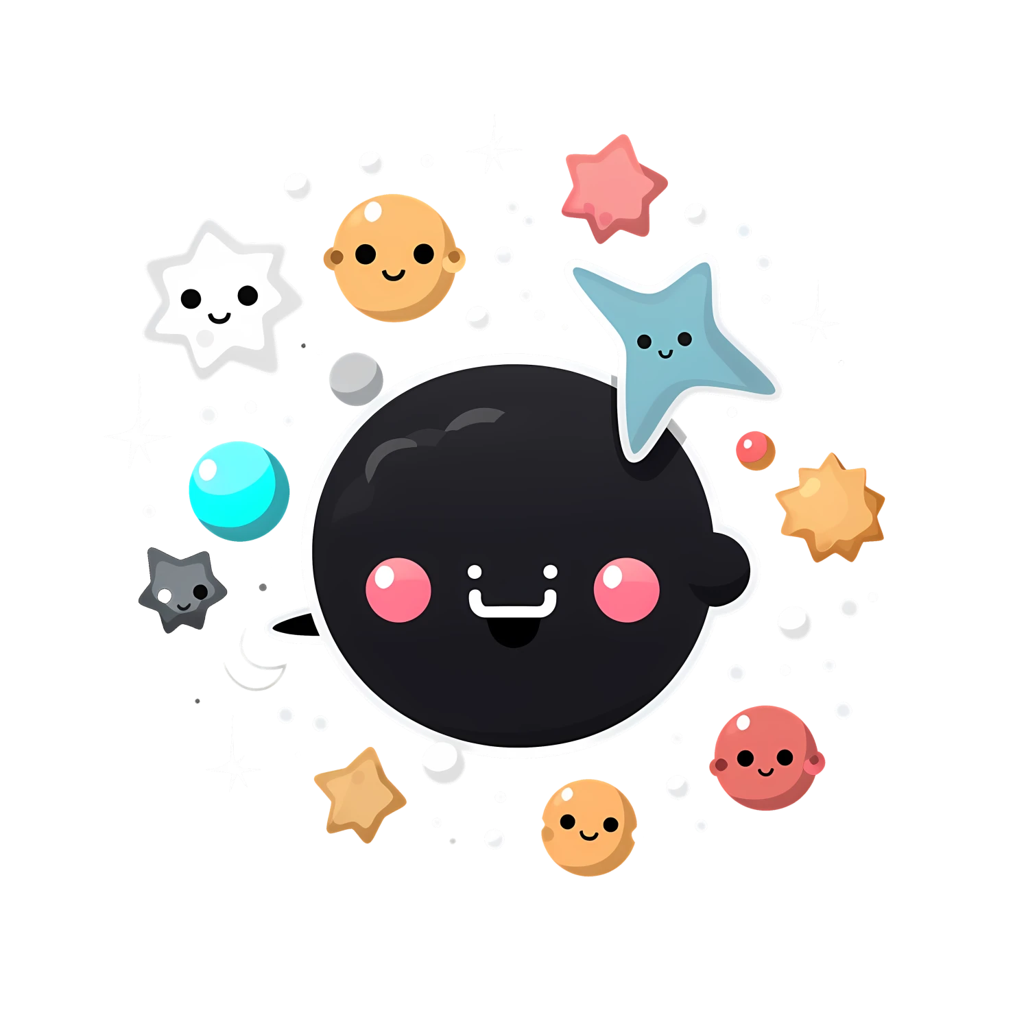 Kawaii constellation sticker isolated on transparent background #24430